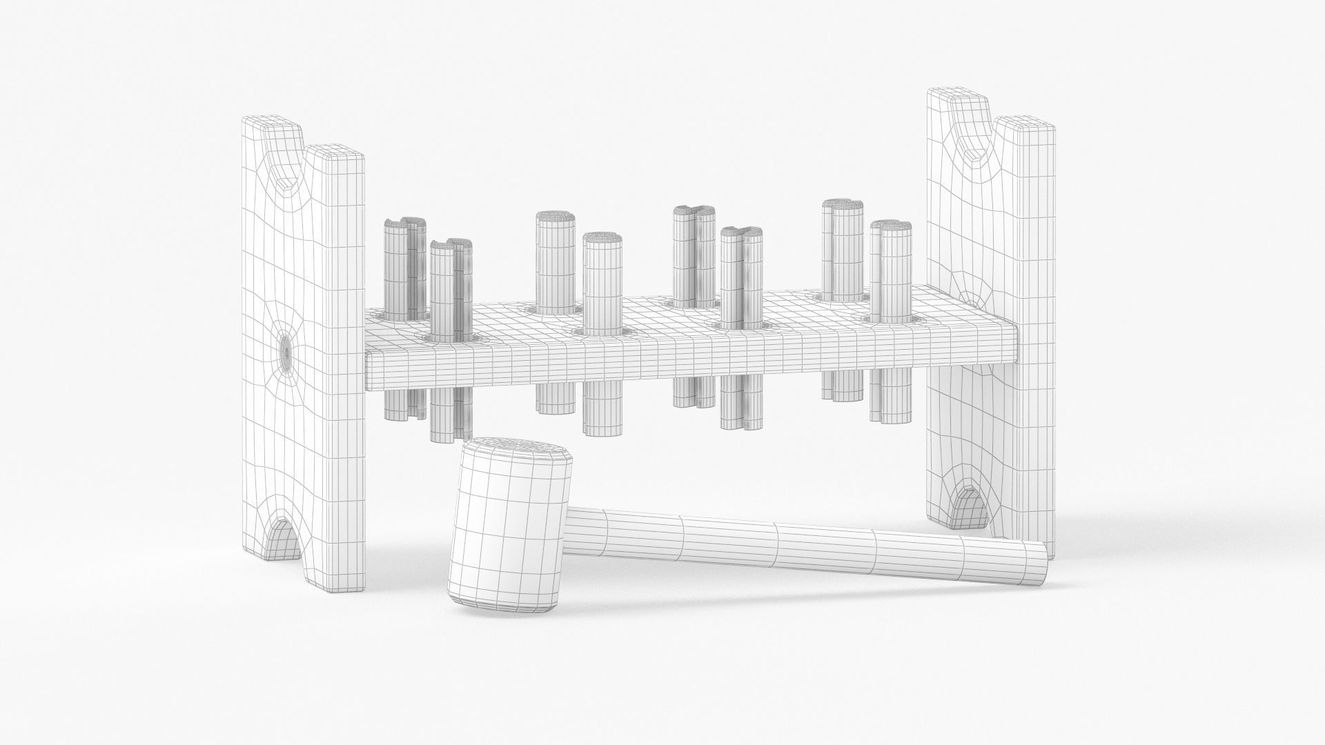 Mula Toy Hammering  Block 3D model_11