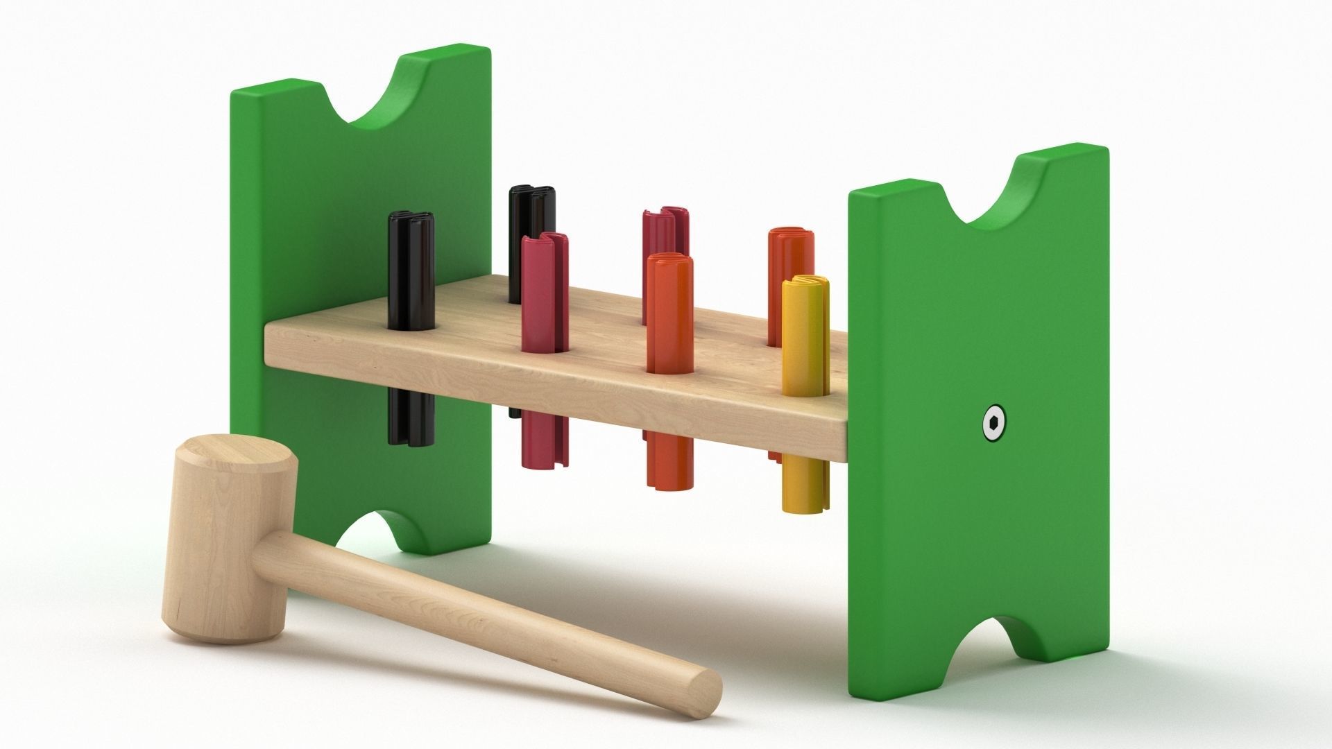 Mula Toy Hammering  Block 3D model_3