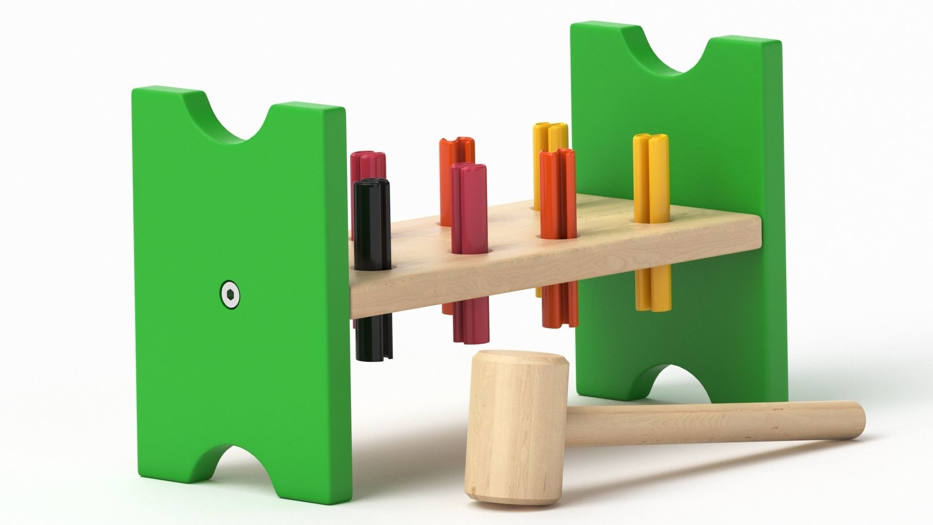 Mula Toy Hammering  Block 3D model_1