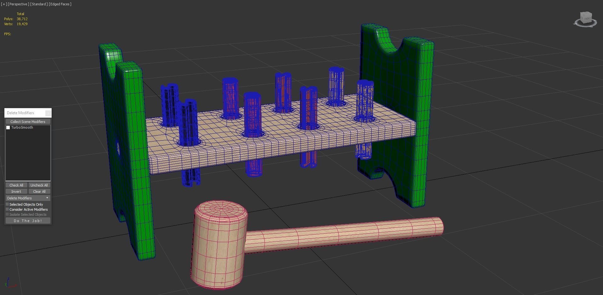 Mula Toy Hammering  Block 3D model_4