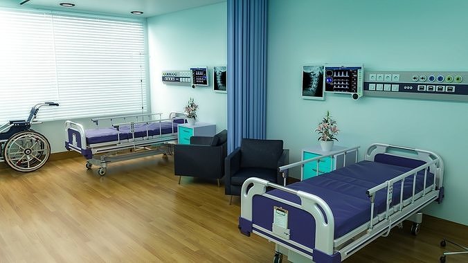 MEDICAL SPACES-HOSPITAL ROOM  3D model