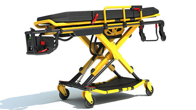 Ambulance Stretcher Trolley 3D model
