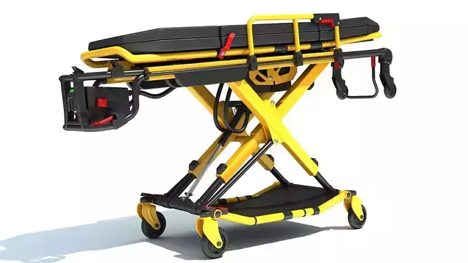 Ambulance Stretcher Trolley 3D model