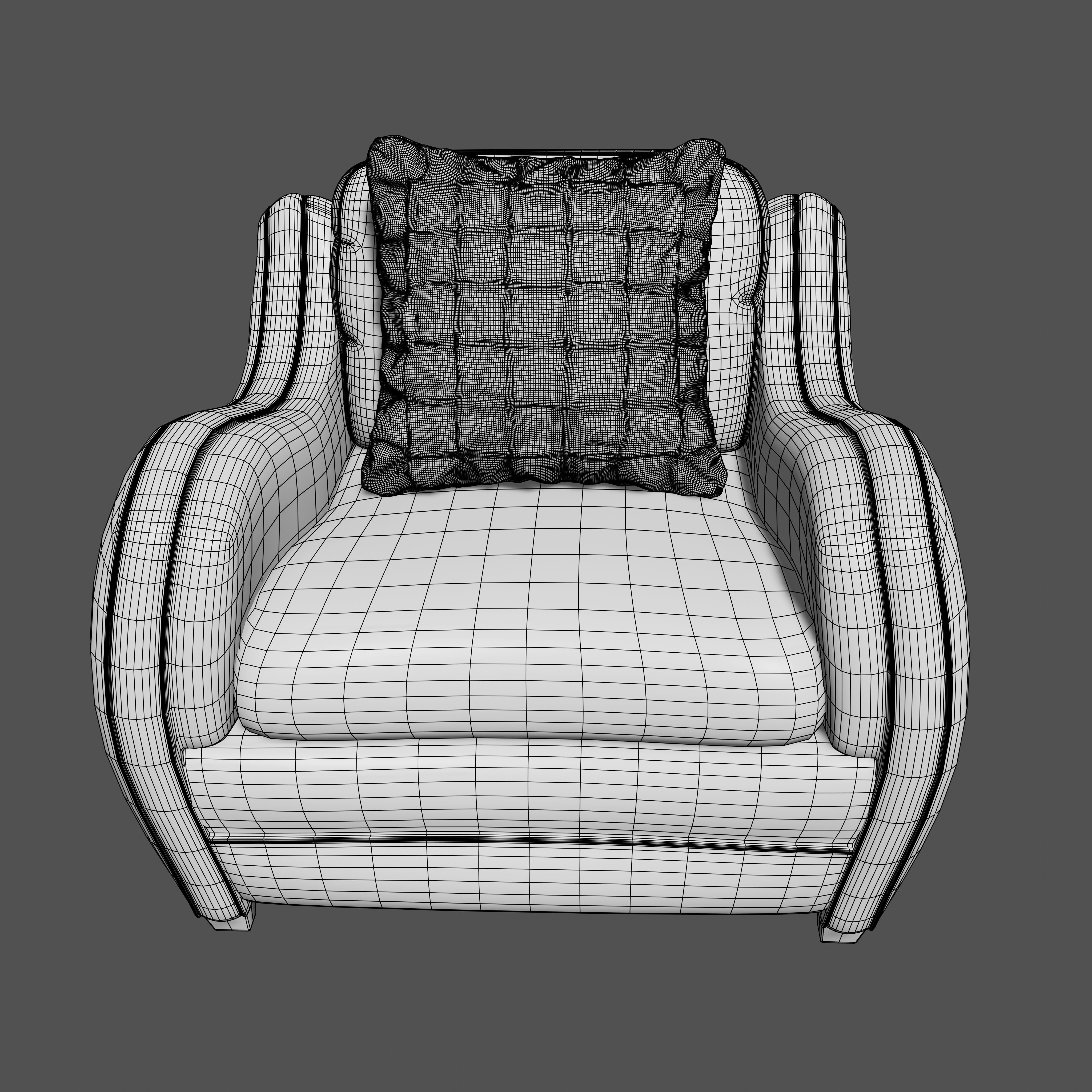 Hipo One Seater Sofa 3D model_10
