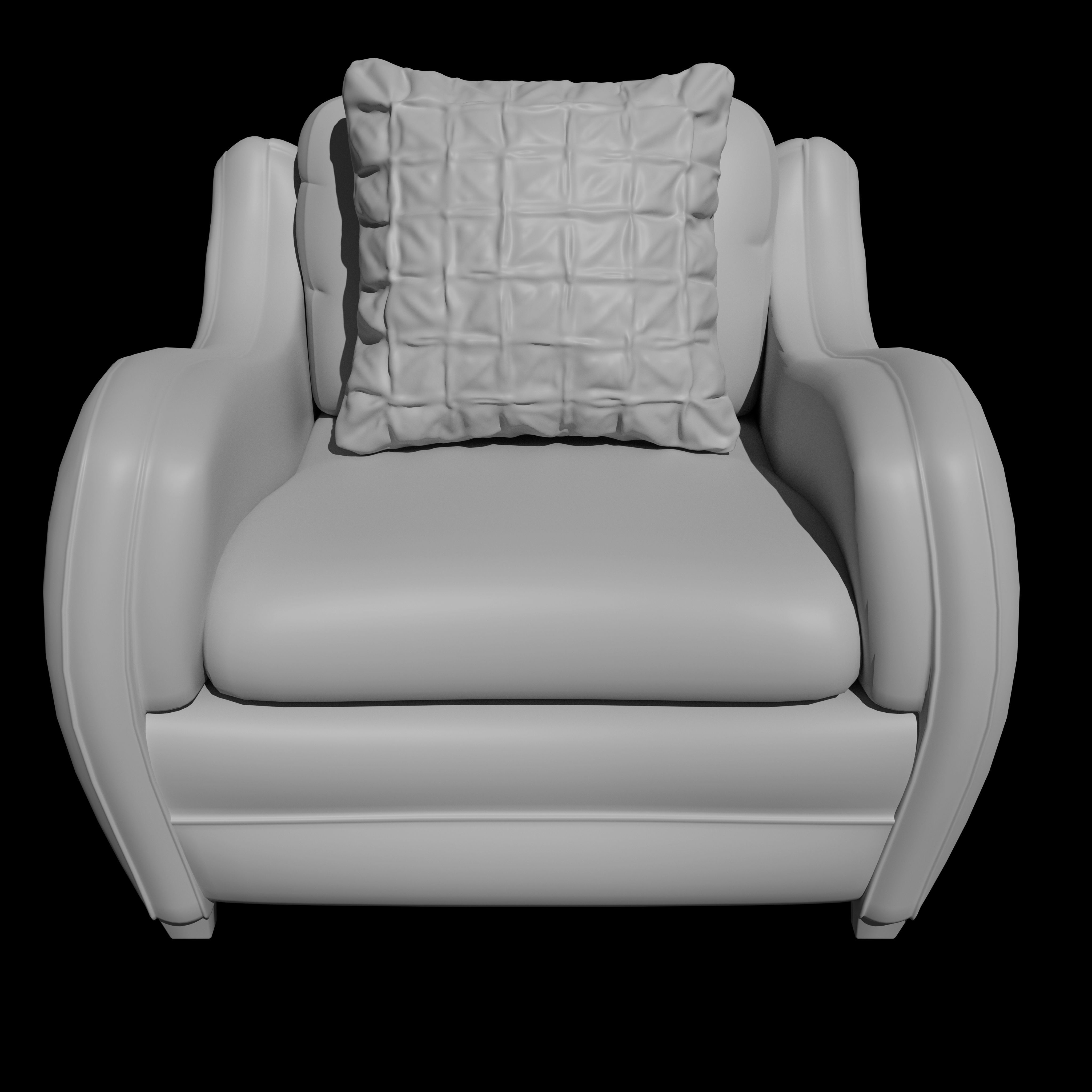 Hipo One Seater Sofa 3D model_7