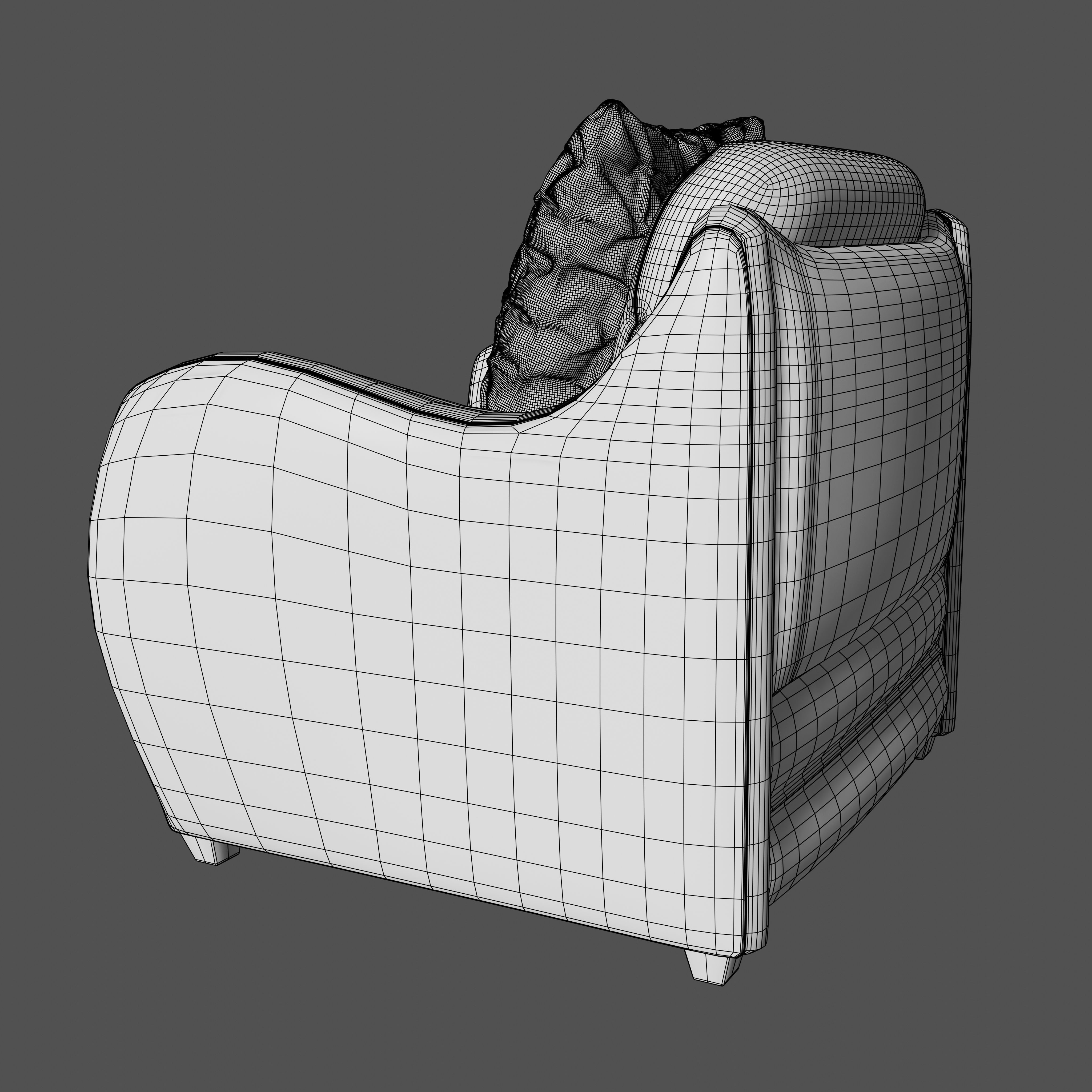 Hipo One Seater Sofa 3D model_11