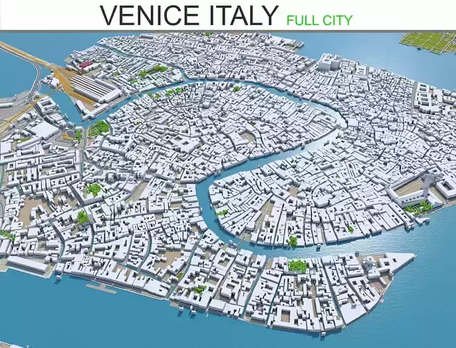 Venice  City in Italy Low-poly 3D model