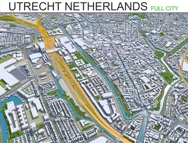 Utrecht City in Netherlands 50km