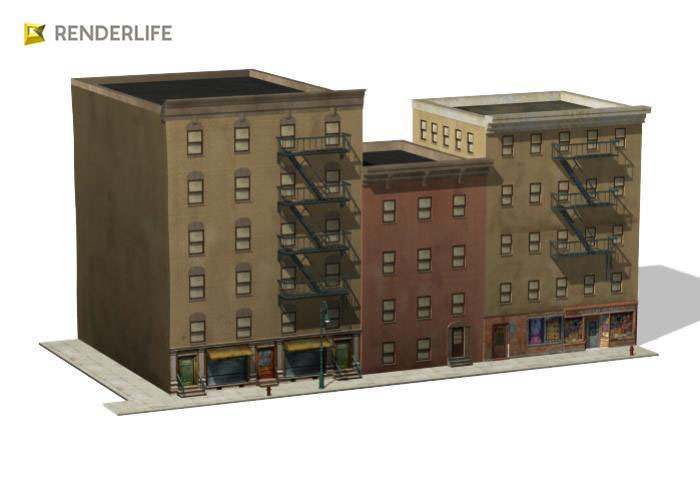 Tenement Block 3 3D model_4