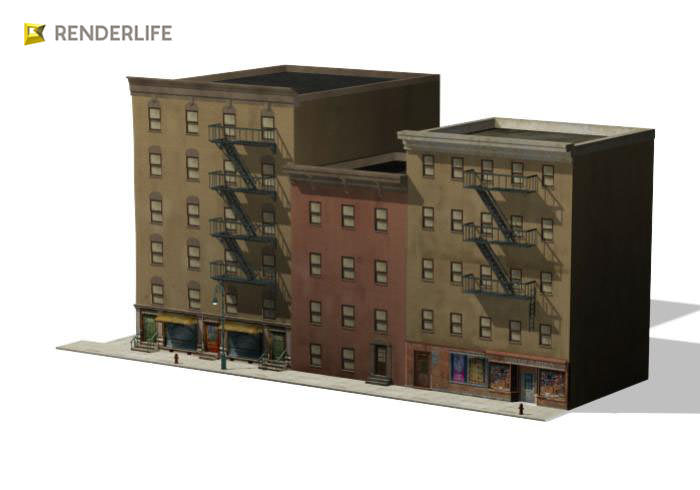 Tenement Block 3 3D model_2