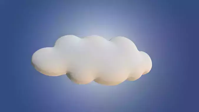 cartoon cloud Free low-poly 3D model