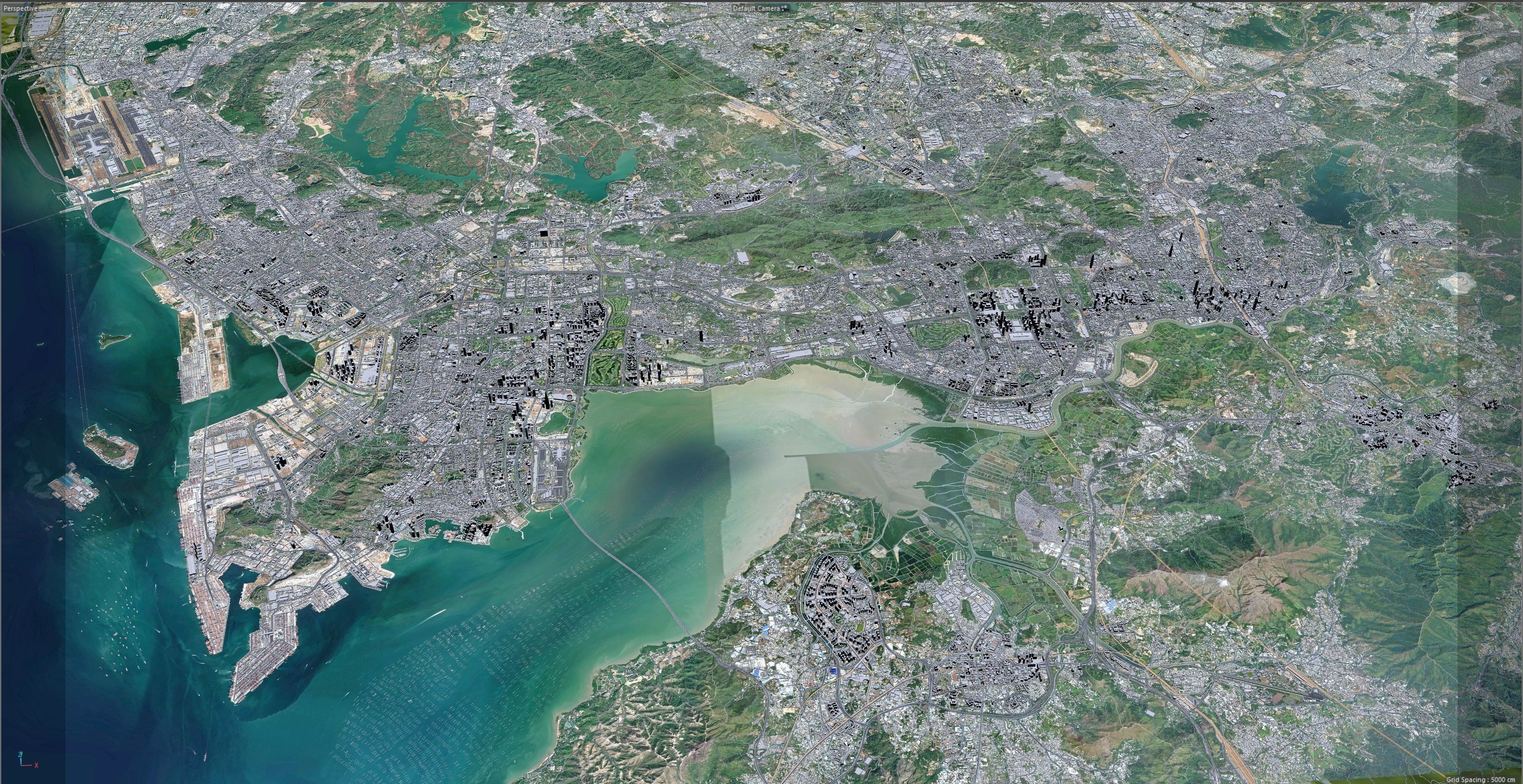 Shenzhen City China Low-poly 3D model_25