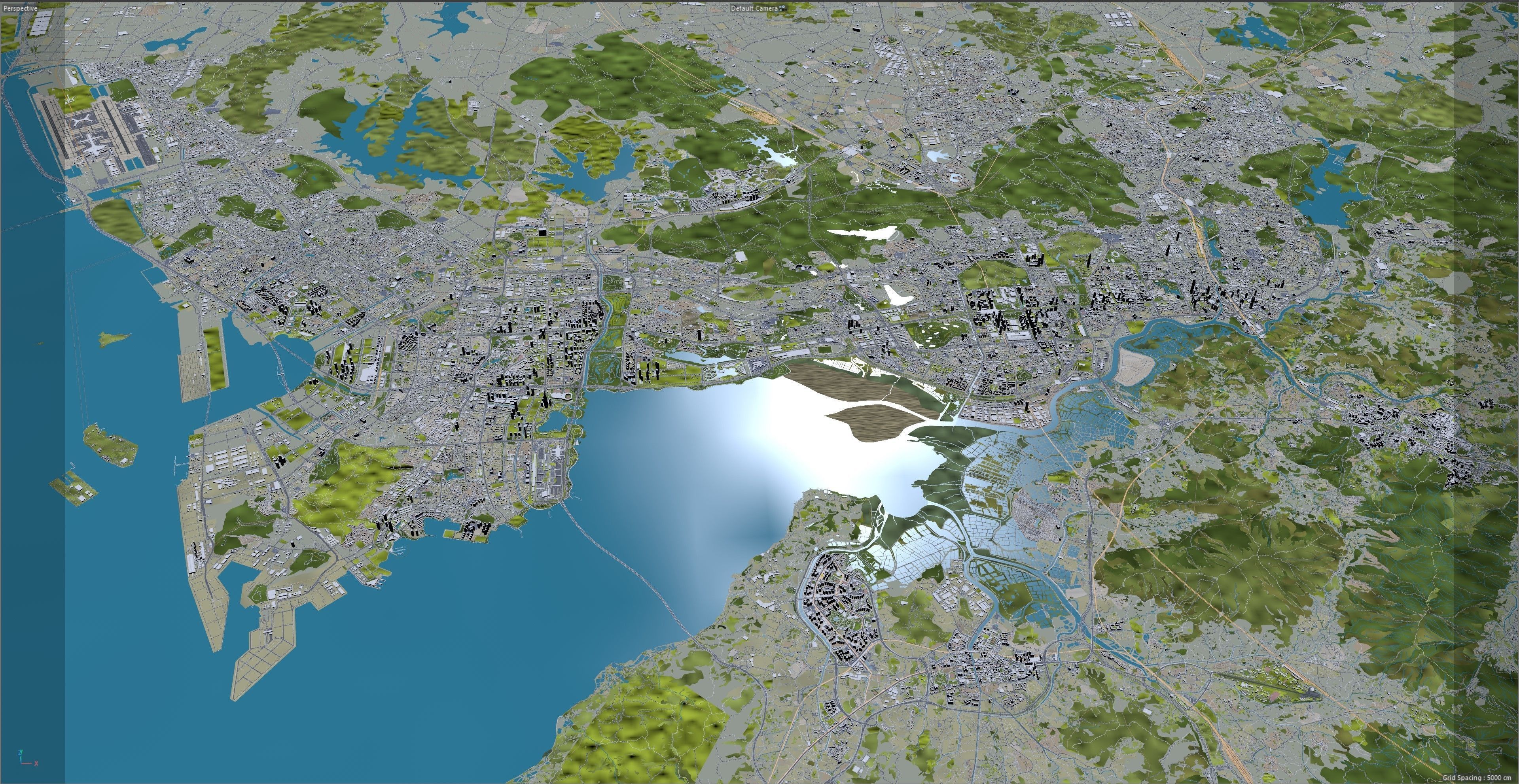 Shenzhen City China Low-poly 3D model_24