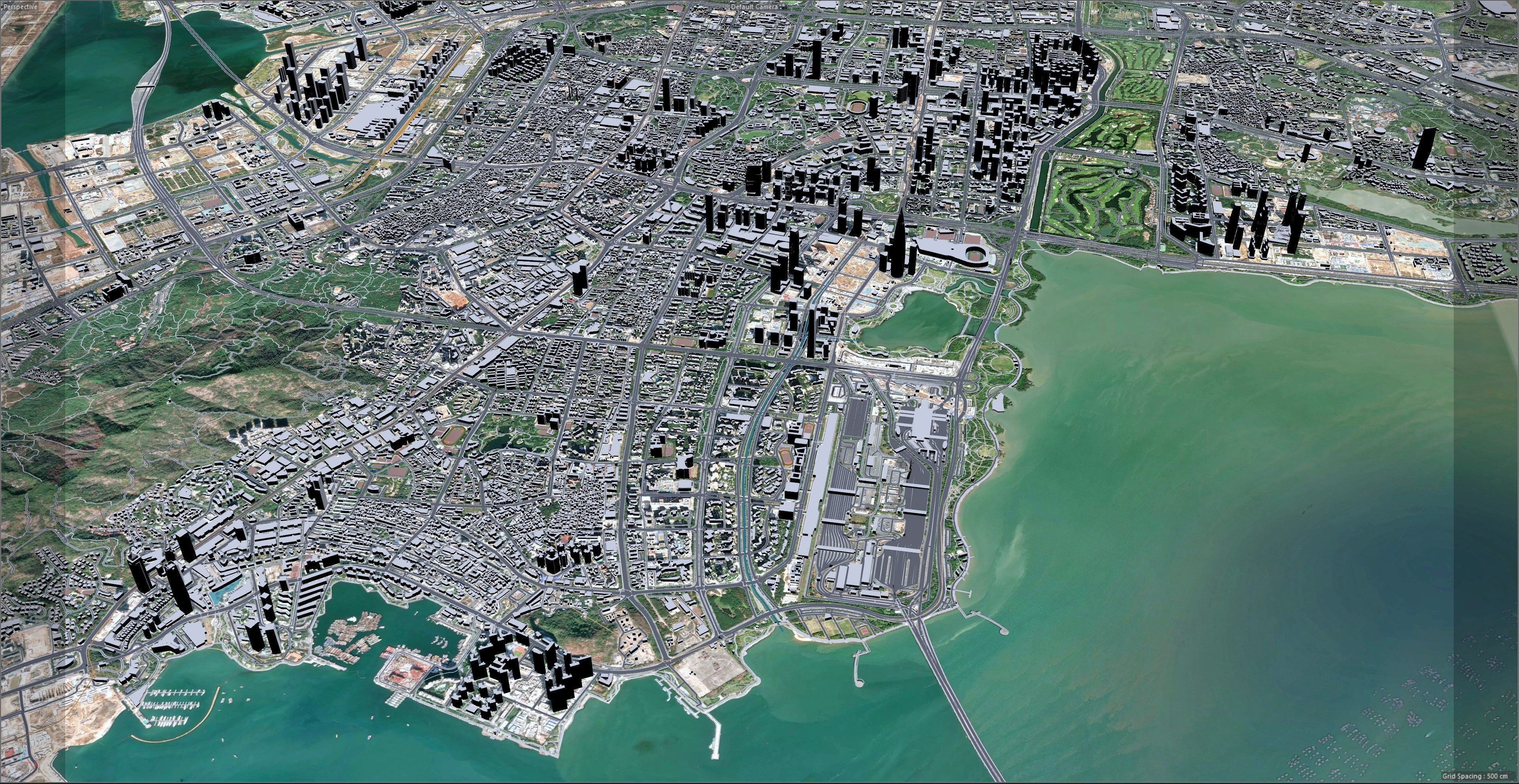 Shenzhen City China Low-poly 3D model_26