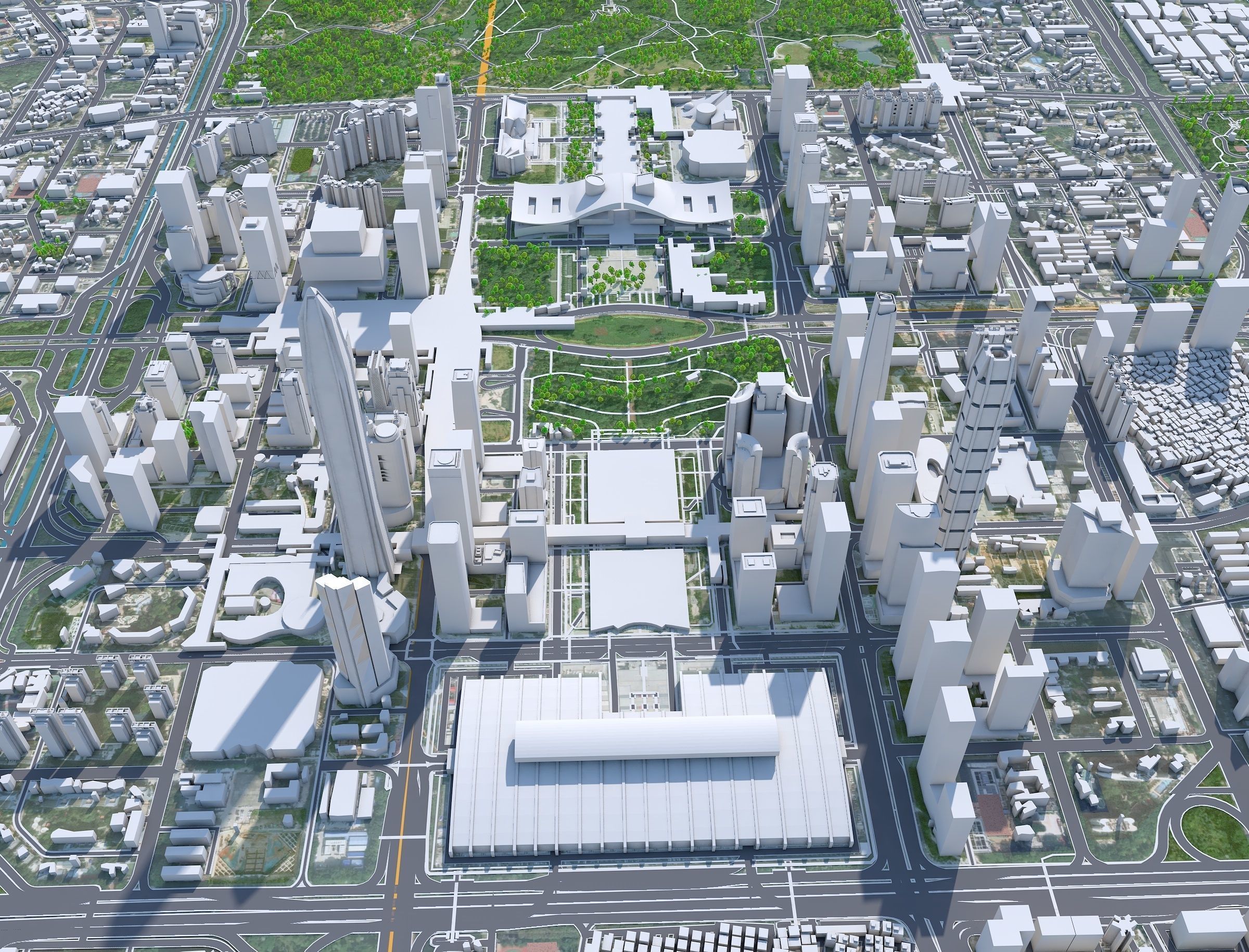Shenzhen City China Low-poly 3D model_30
