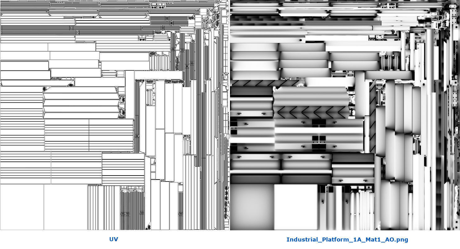 Industrial Platform 1A Low-poly 3D model_14