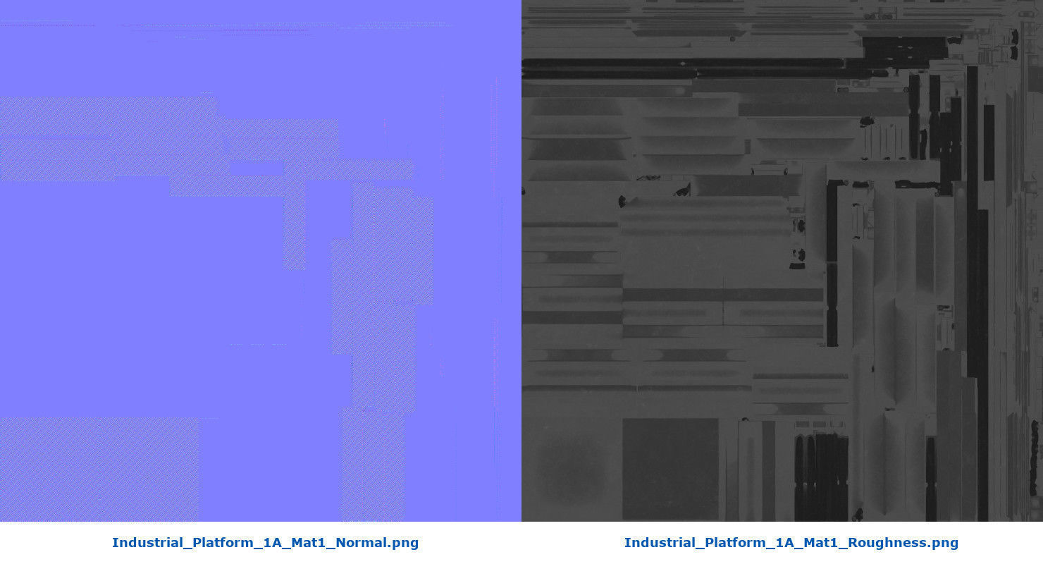 Industrial Platform 1A Low-poly 3D model_16