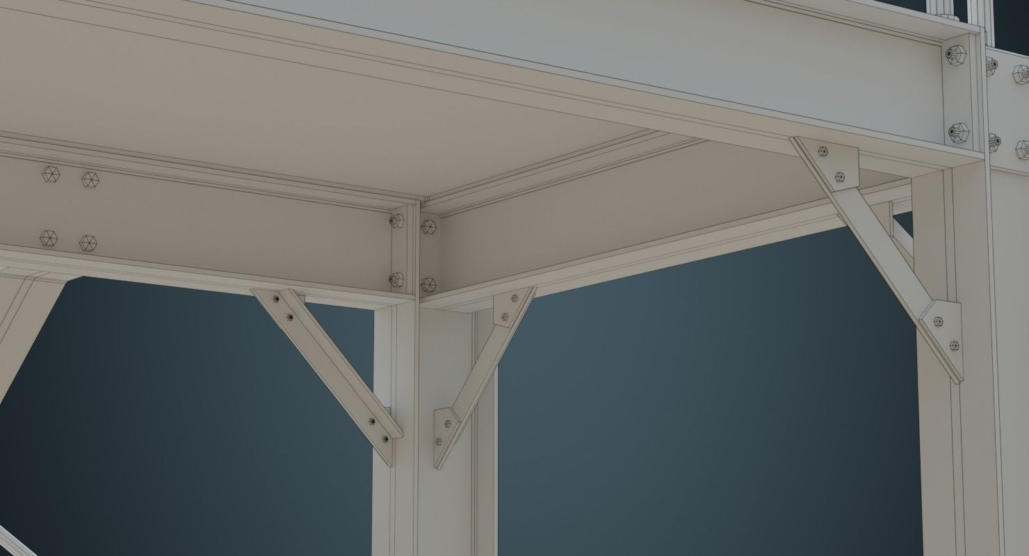 Industrial Platform 1A Low-poly 3D model_13