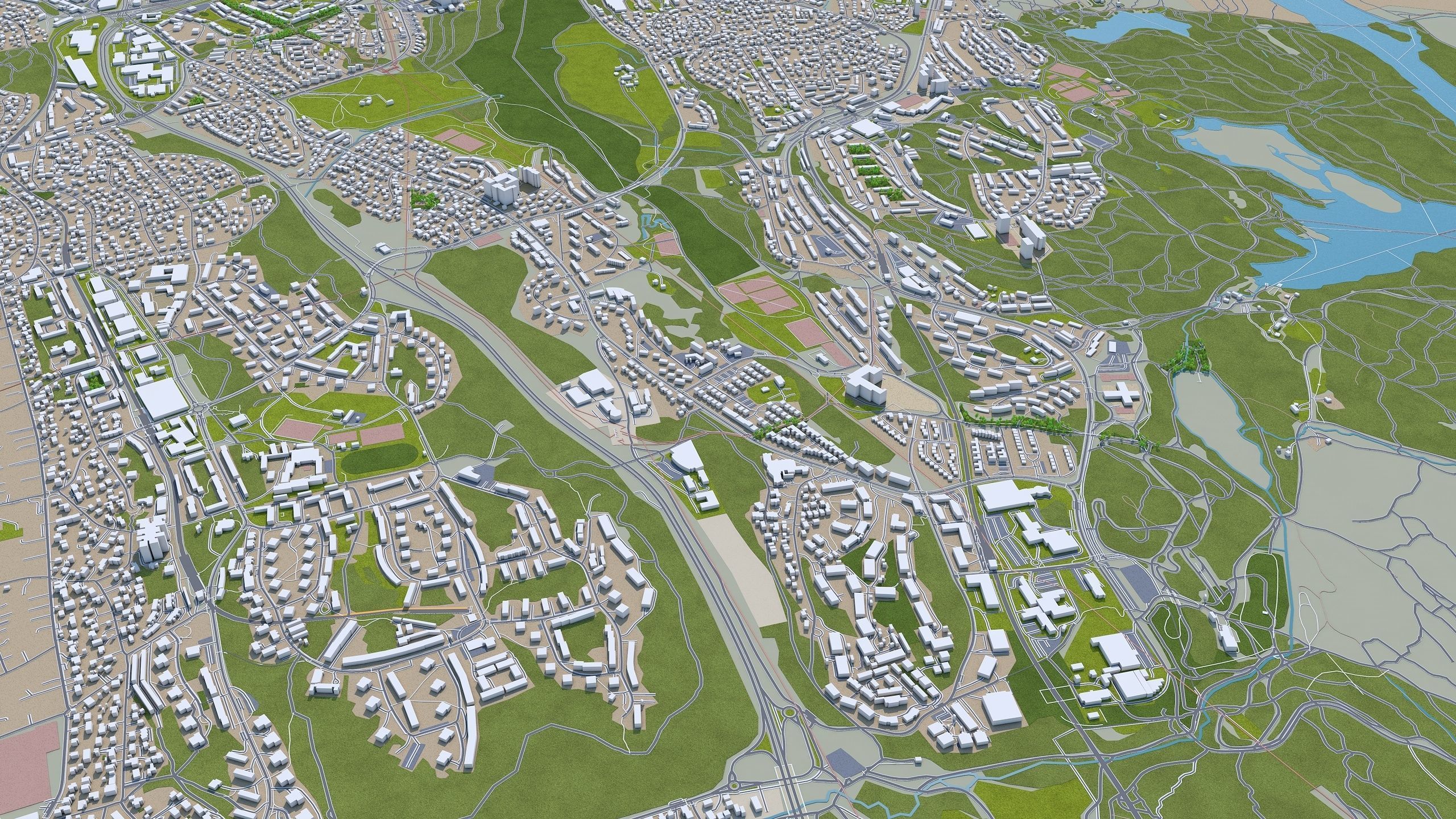 Oslo City Norway Low-poly 3D model_10