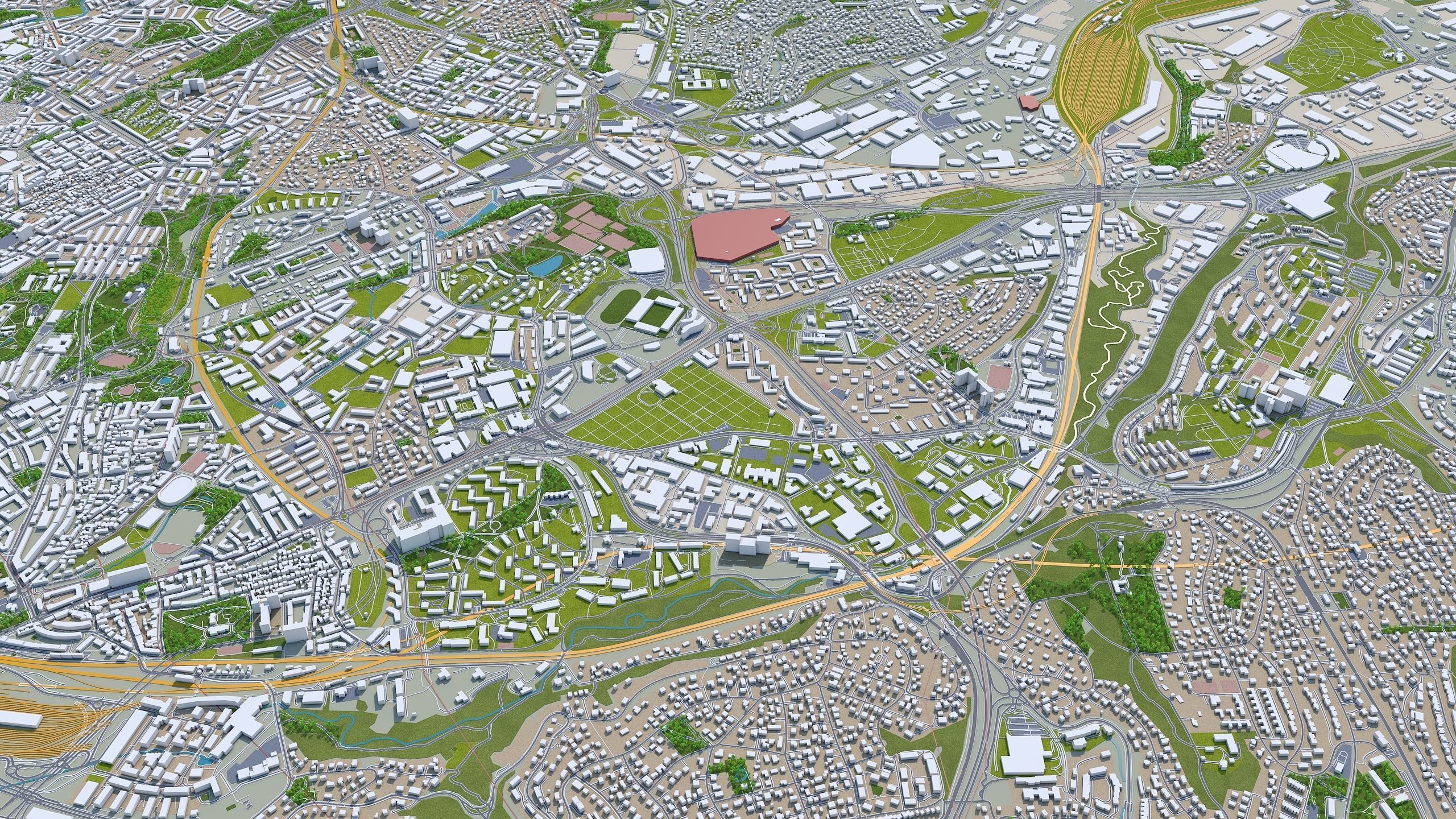 Oslo City Norway Low-poly 3D model_9