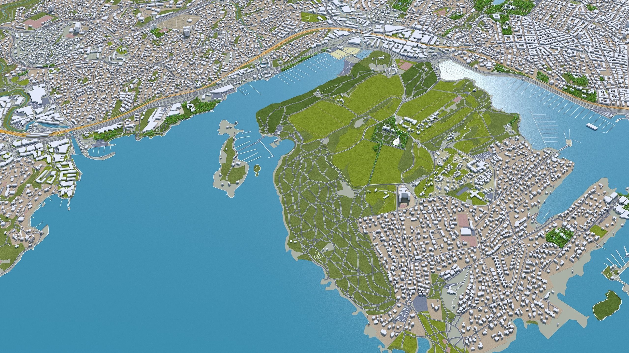Oslo City Norway Low-poly 3D model_6