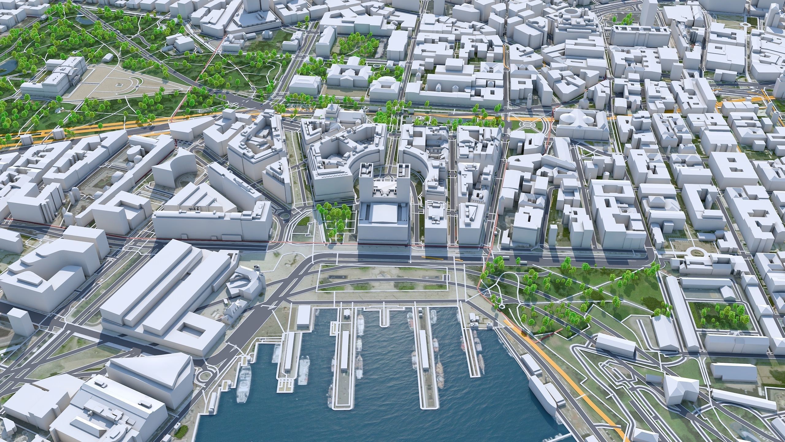 Oslo City Norway Low-poly 3D model_1