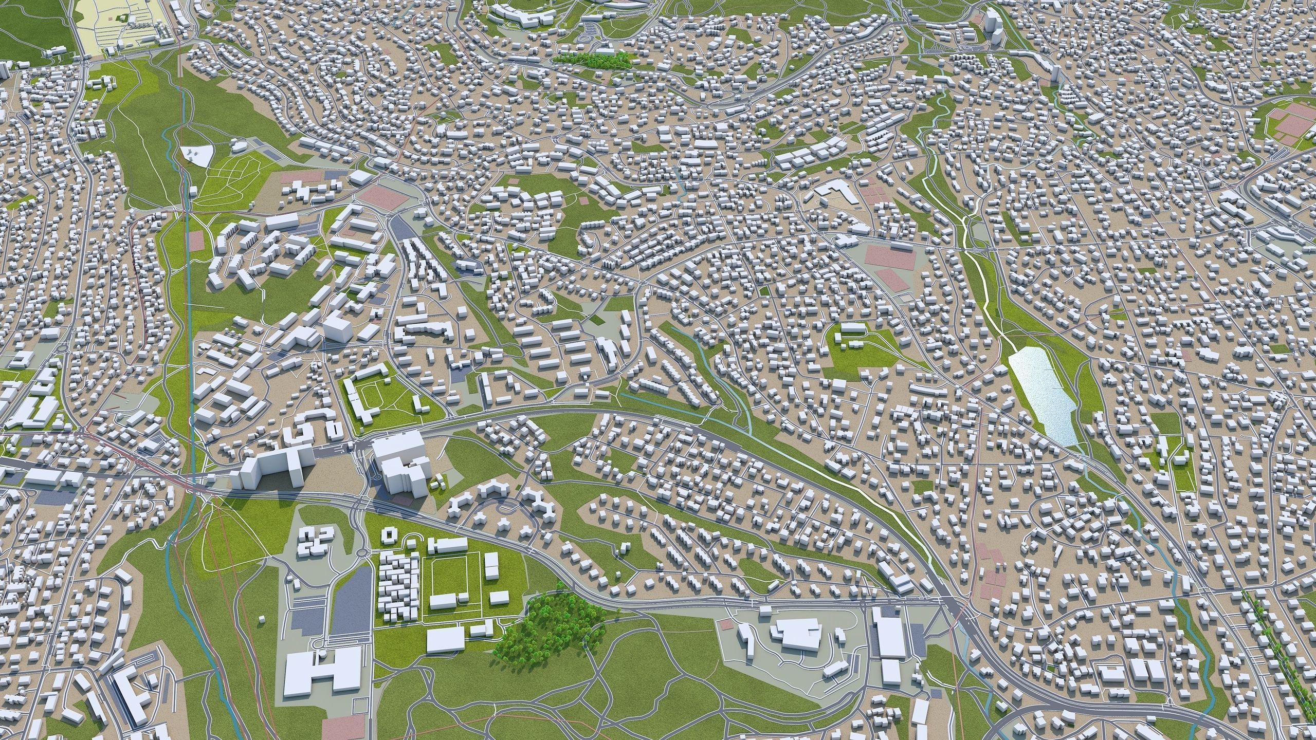 Oslo City Norway Low-poly 3D model_7