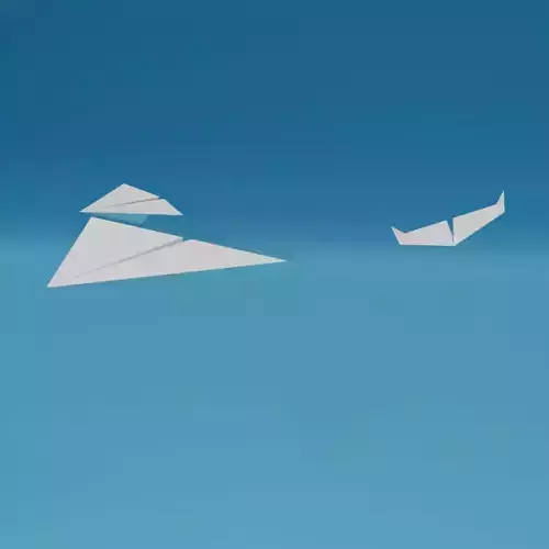 Low Poly Paper Airplanes