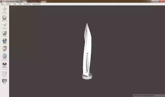 Rotating Dagger 3D print model