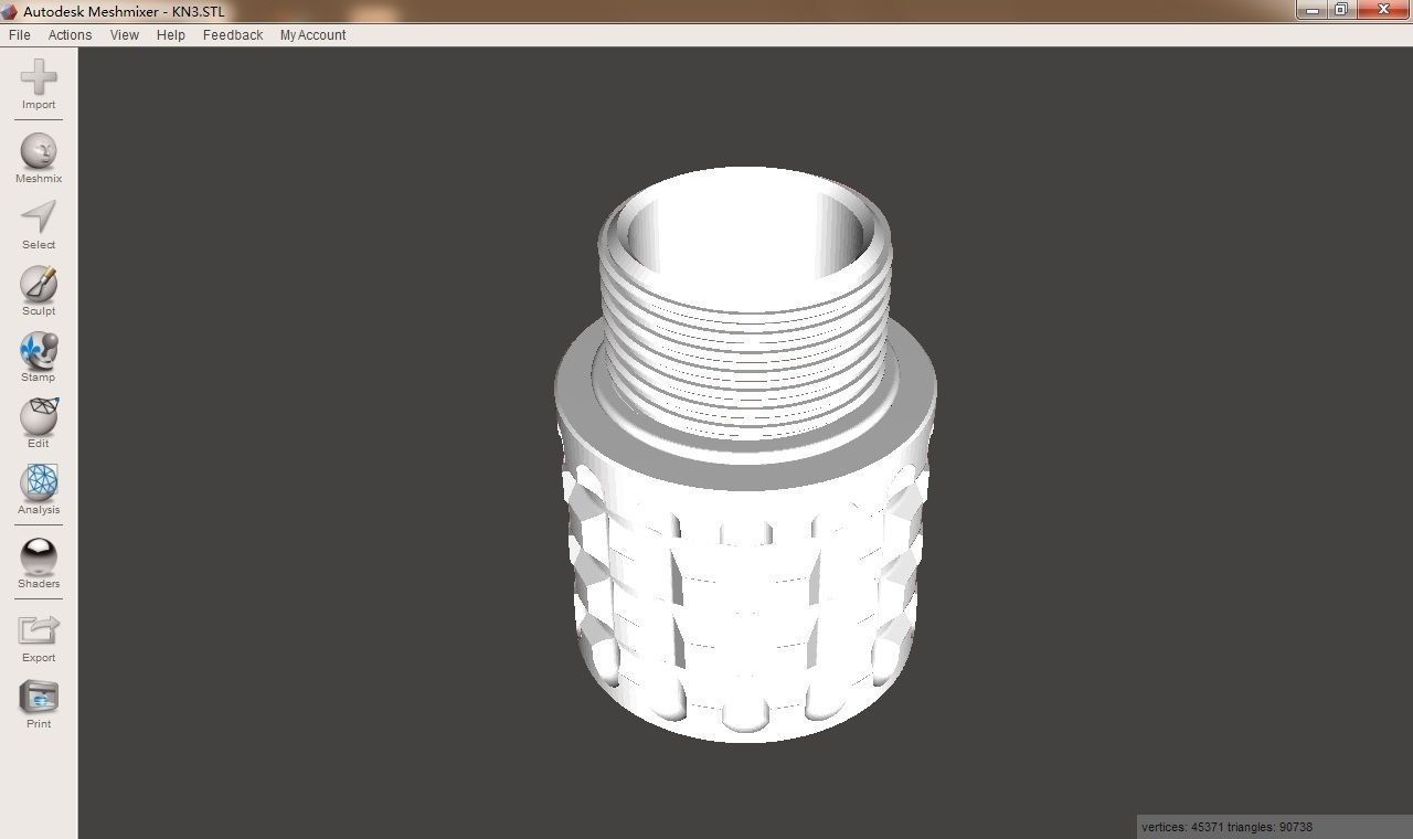Rotating Dagger 3D print model_3