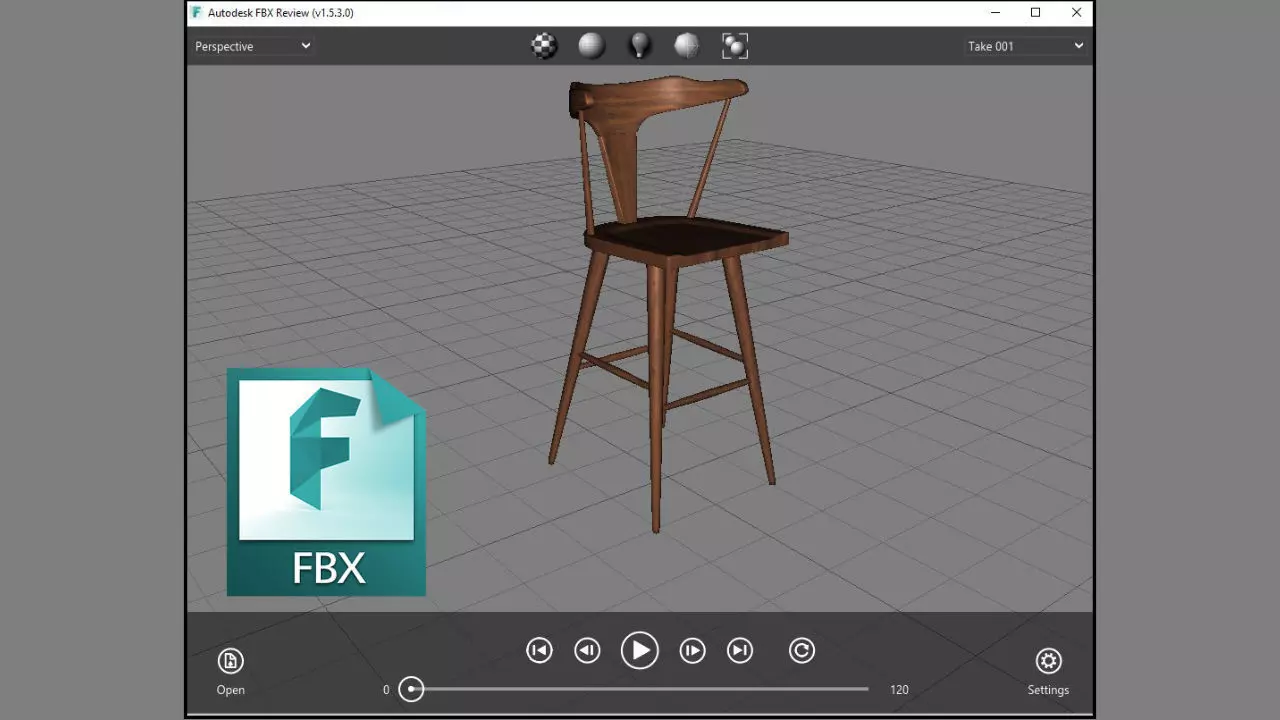 Ripley Bar Counter Stool 3D model_4