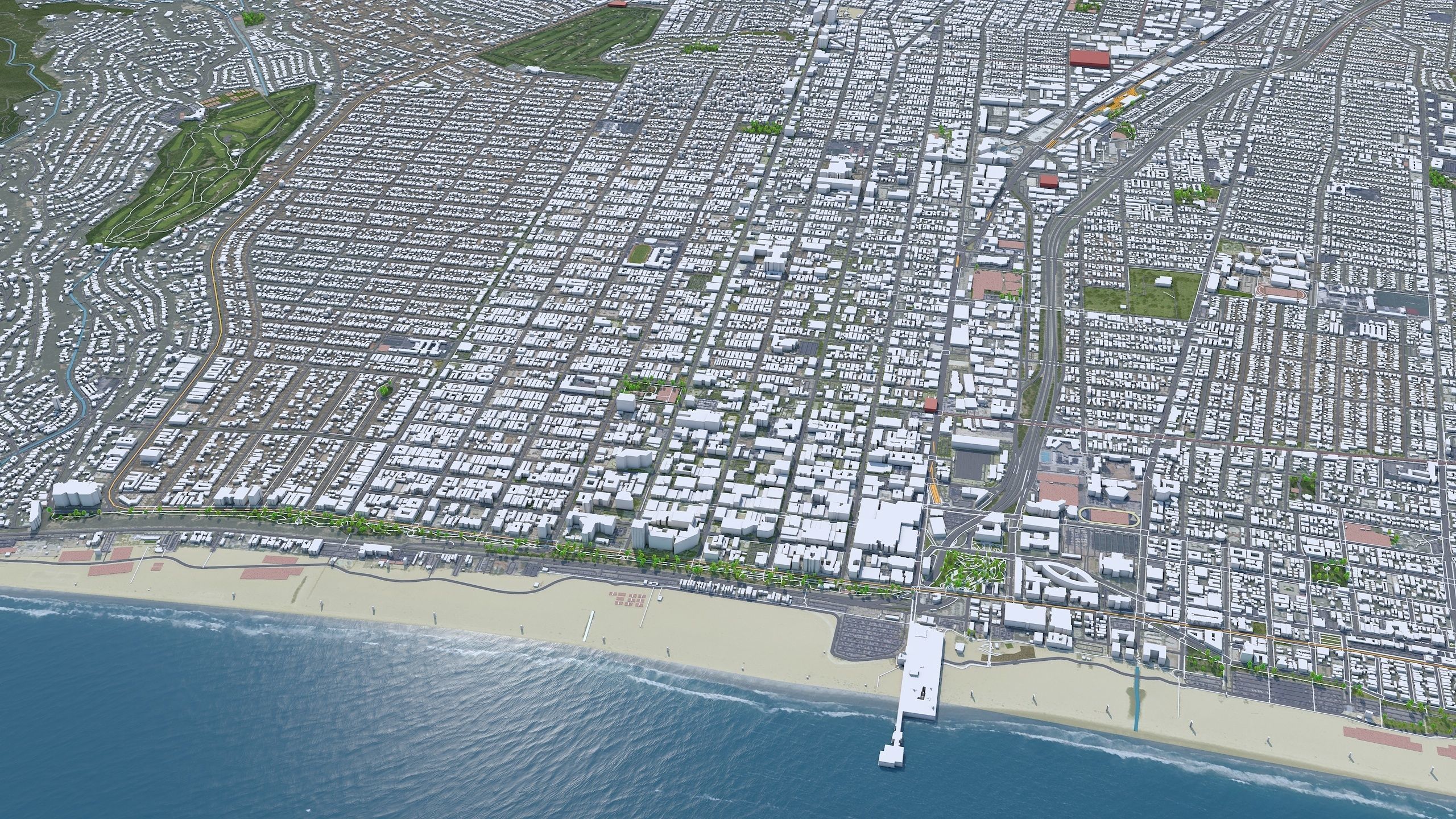 Los Angeles in California USA 95km Low-poly 3D model_5