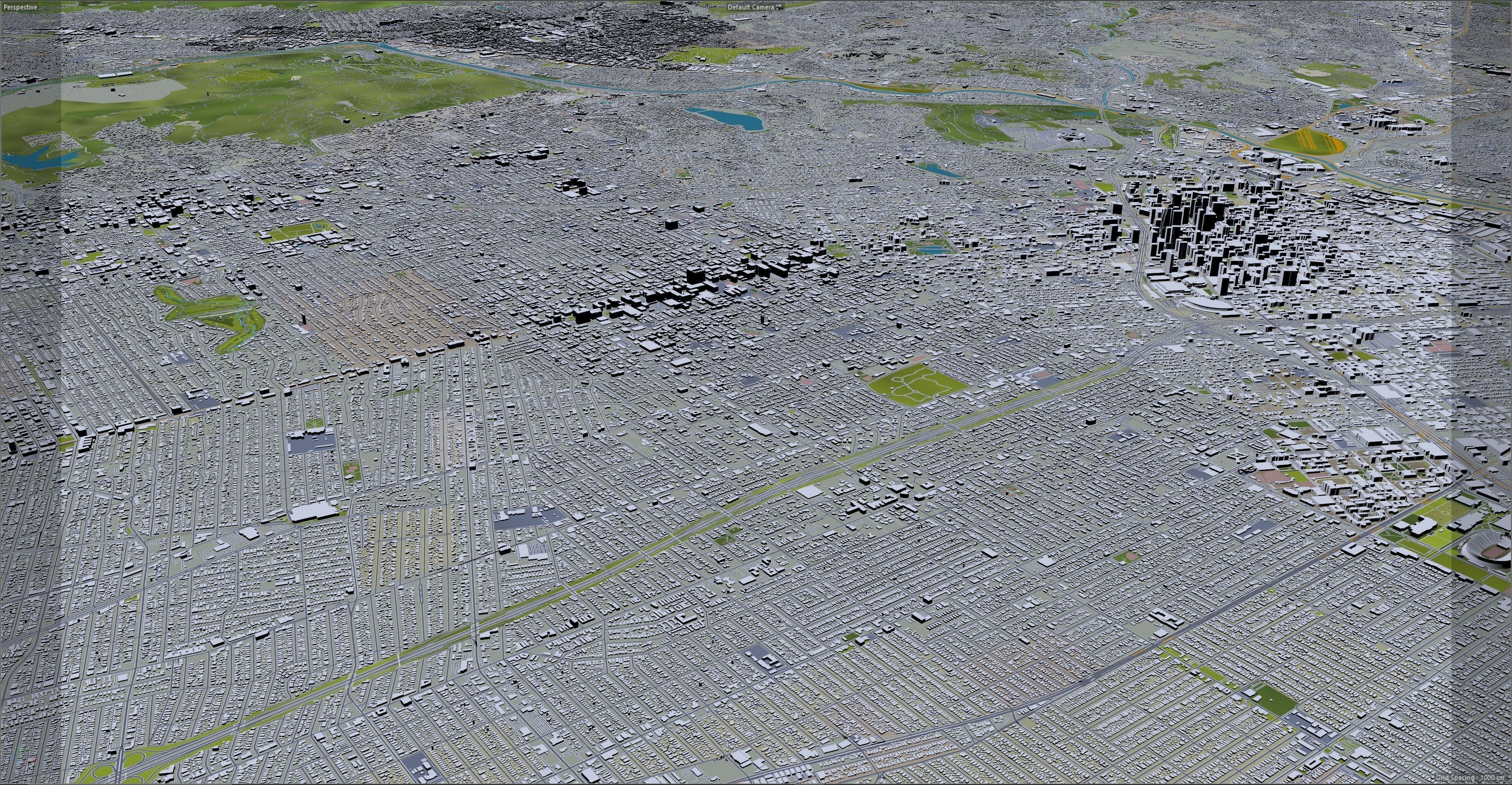 Los Angeles in California USA 95km Low-poly 3D model_42