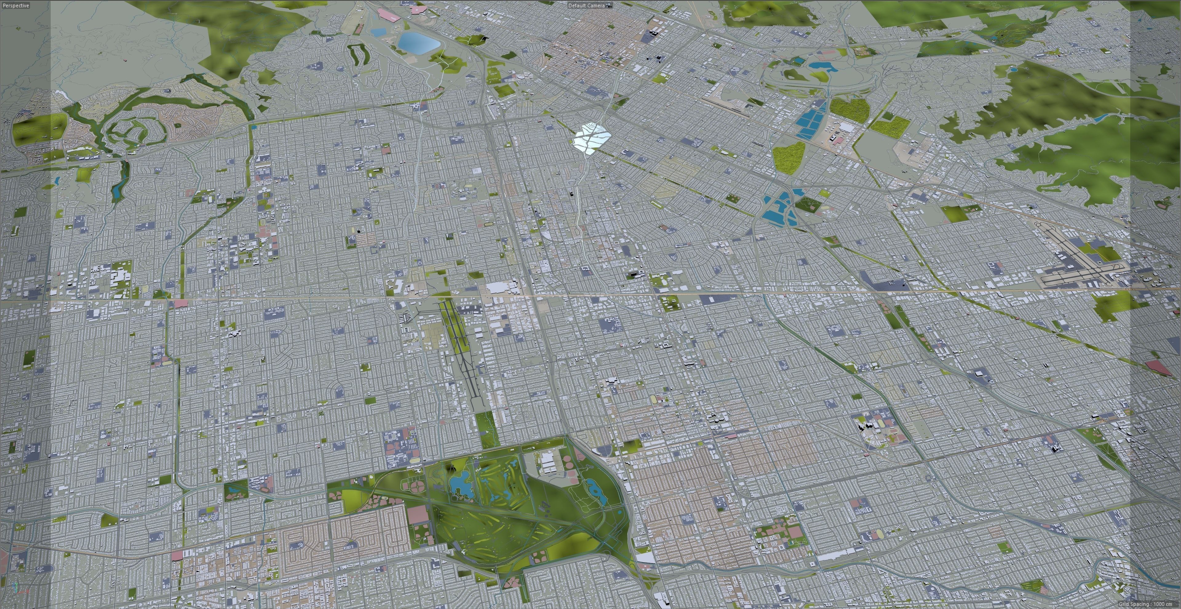 Los Angeles in California USA 95km Low-poly 3D model_33