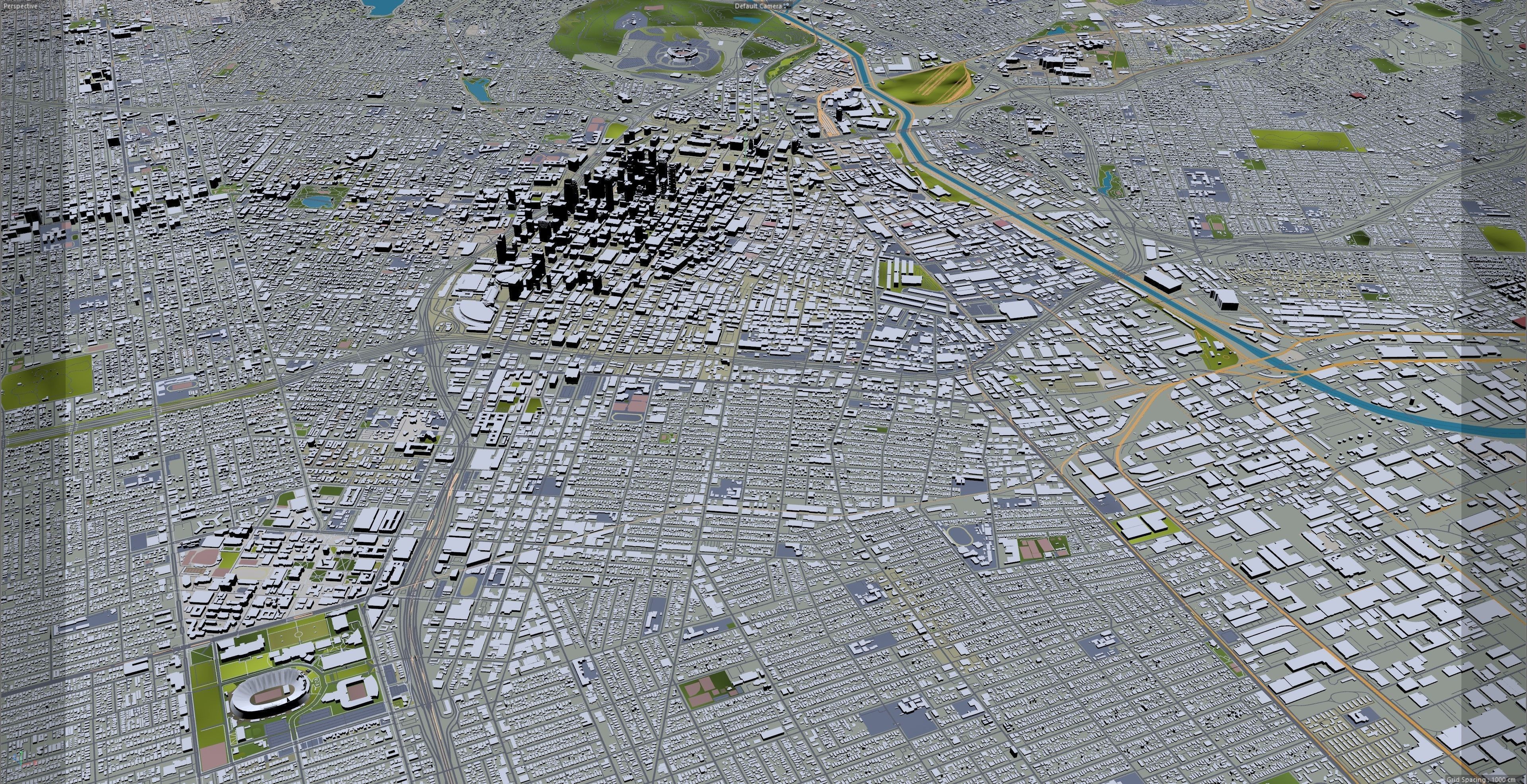 Los Angeles in California USA 95km Low-poly 3D model_35