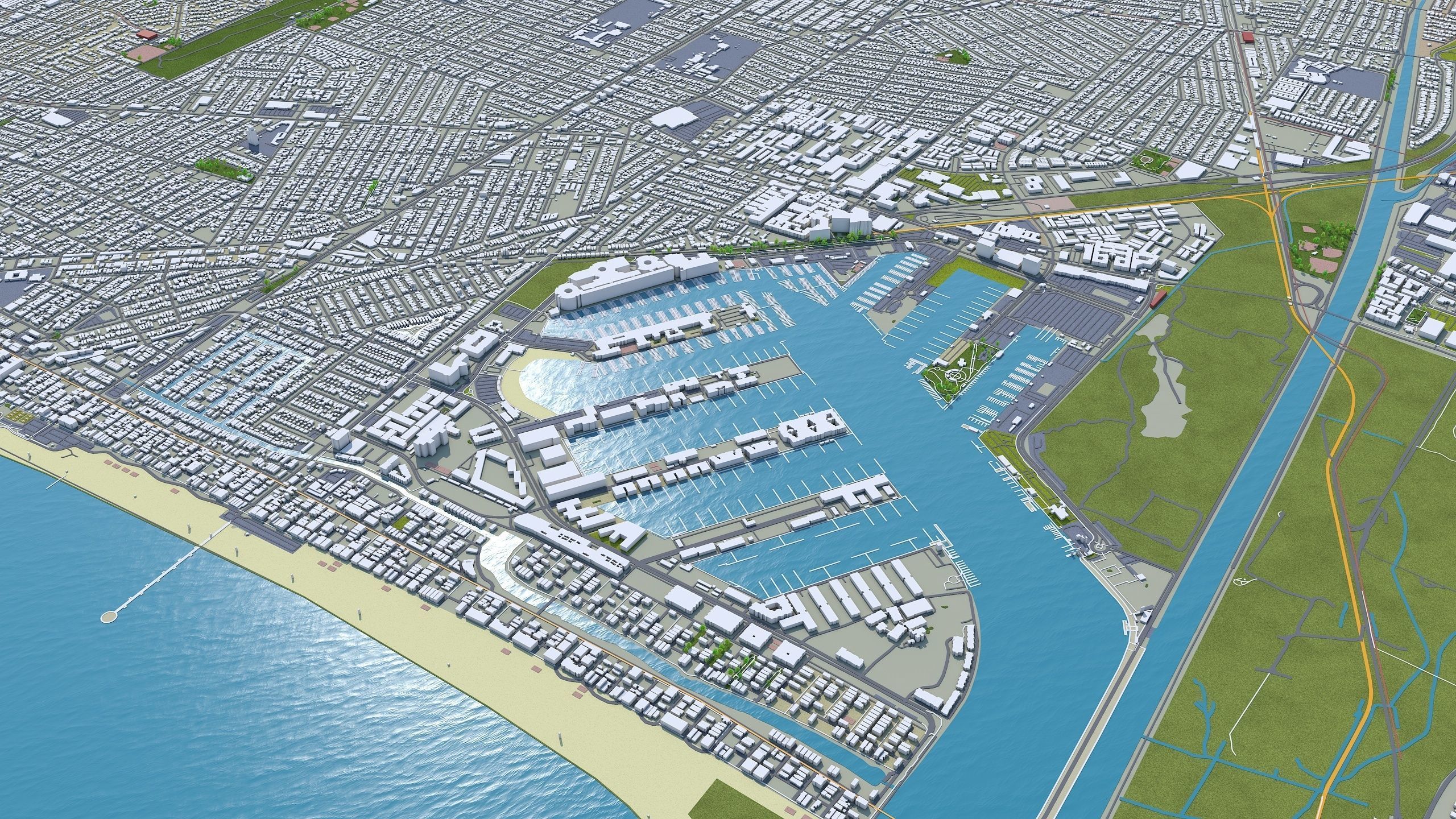 Los Angeles in California USA 95km Low-poly 3D model_23