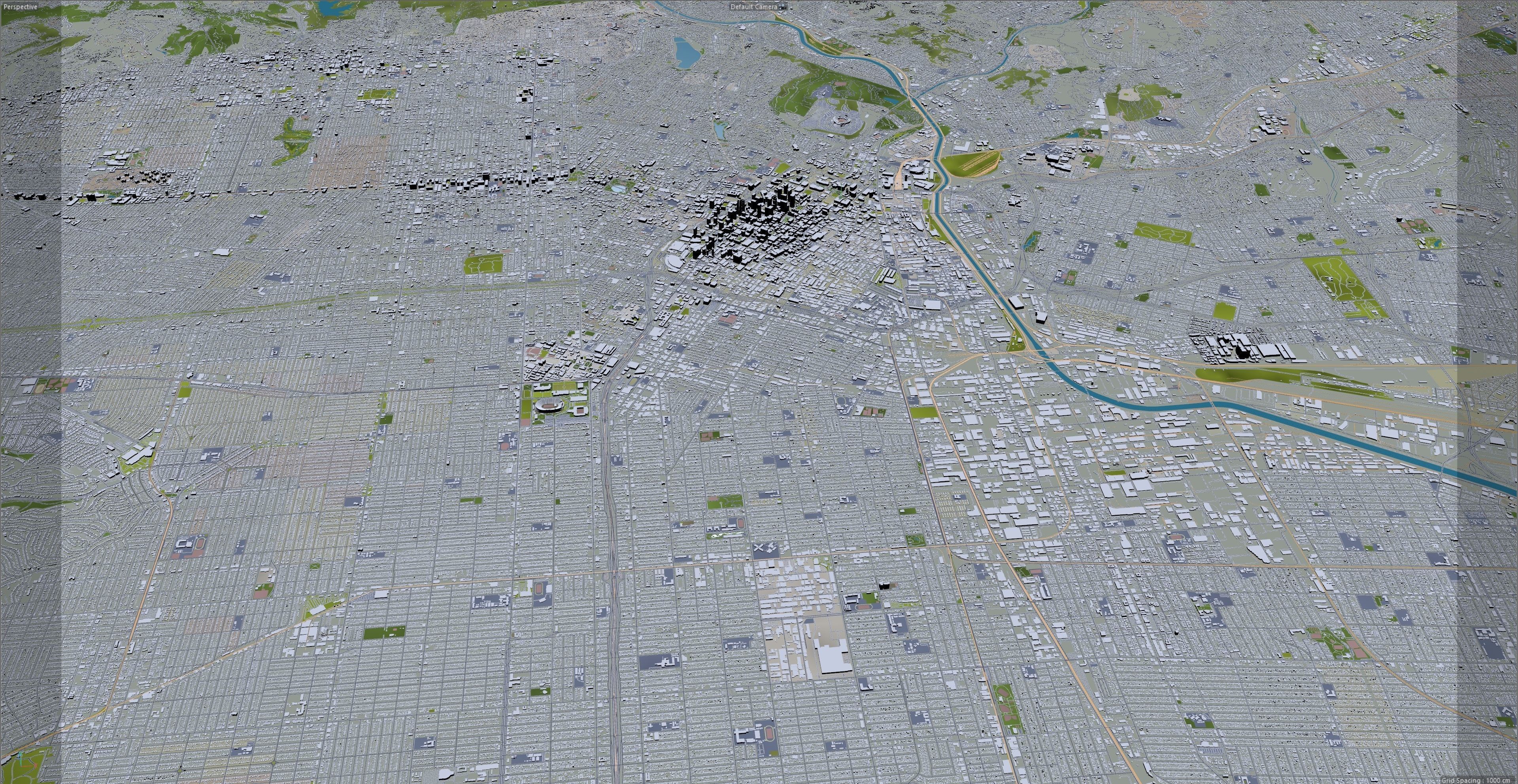 Los Angeles in California USA 95km Low-poly 3D model_39