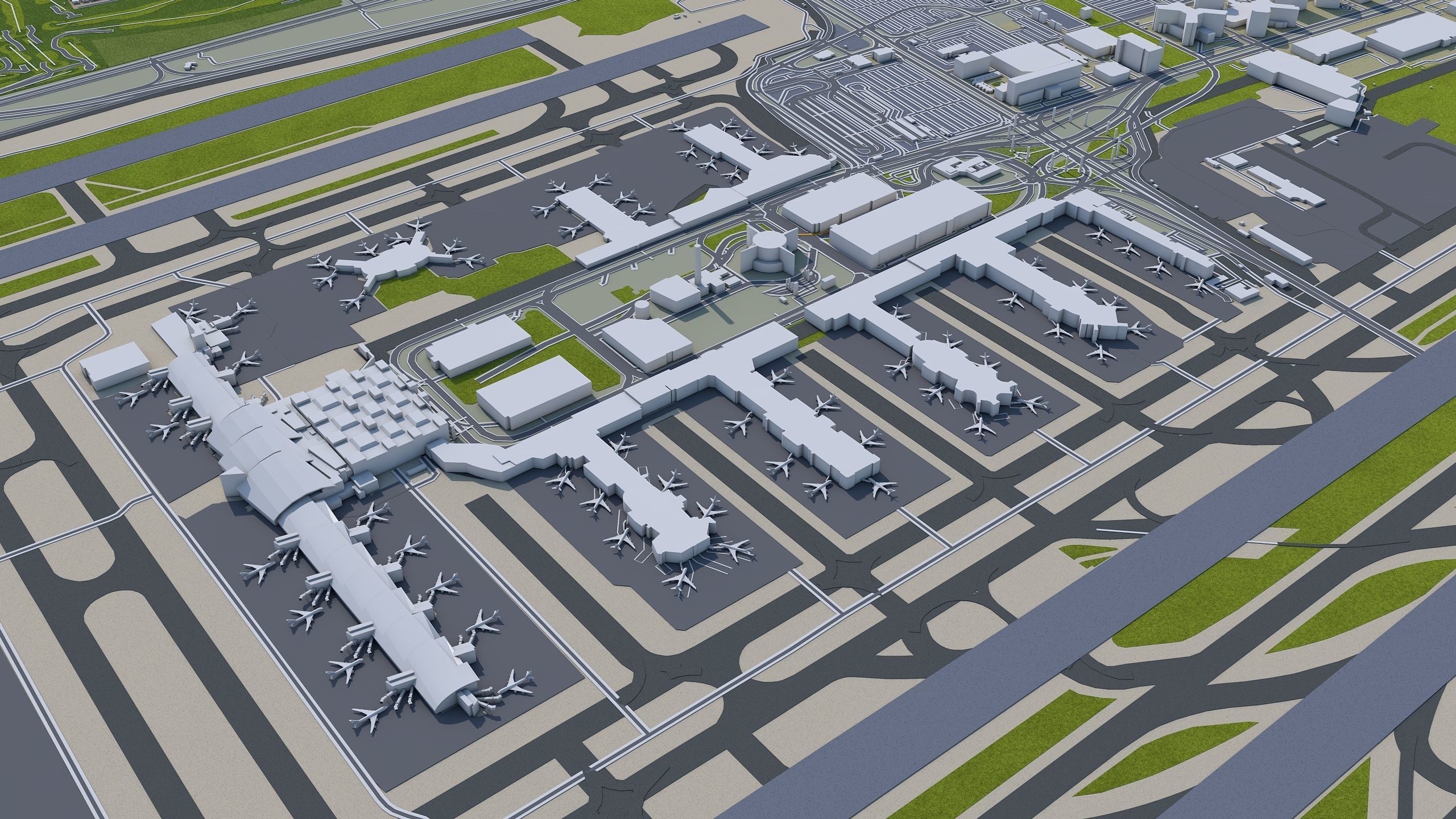 Los Angeles in California USA 95km Low-poly 3D model_21