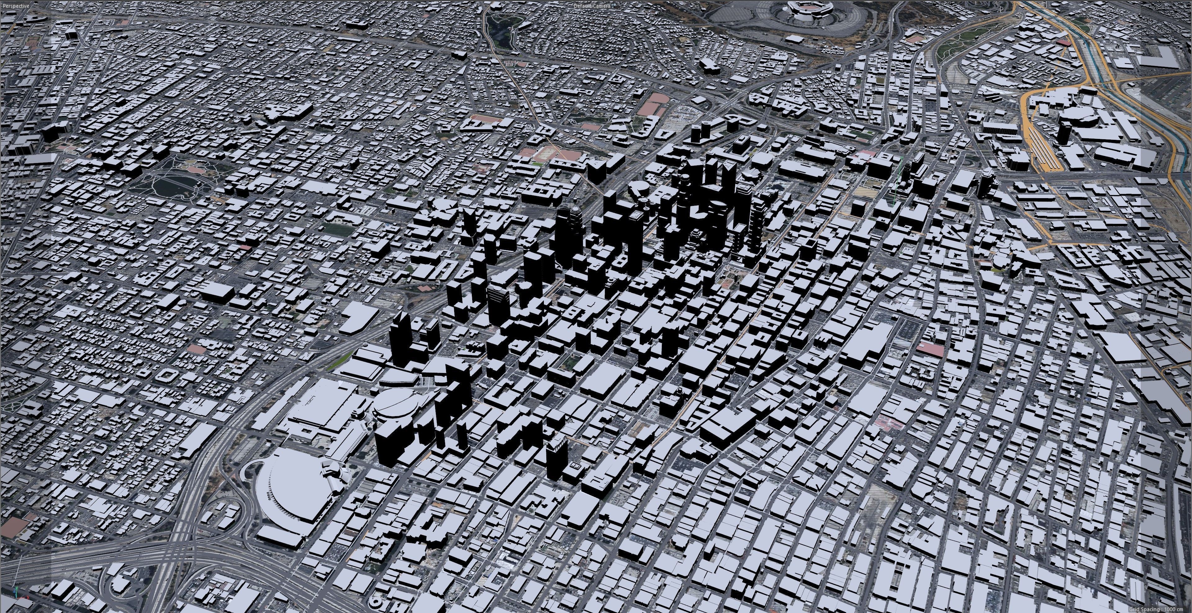 Los Angeles in California USA 95km Low-poly 3D model_36