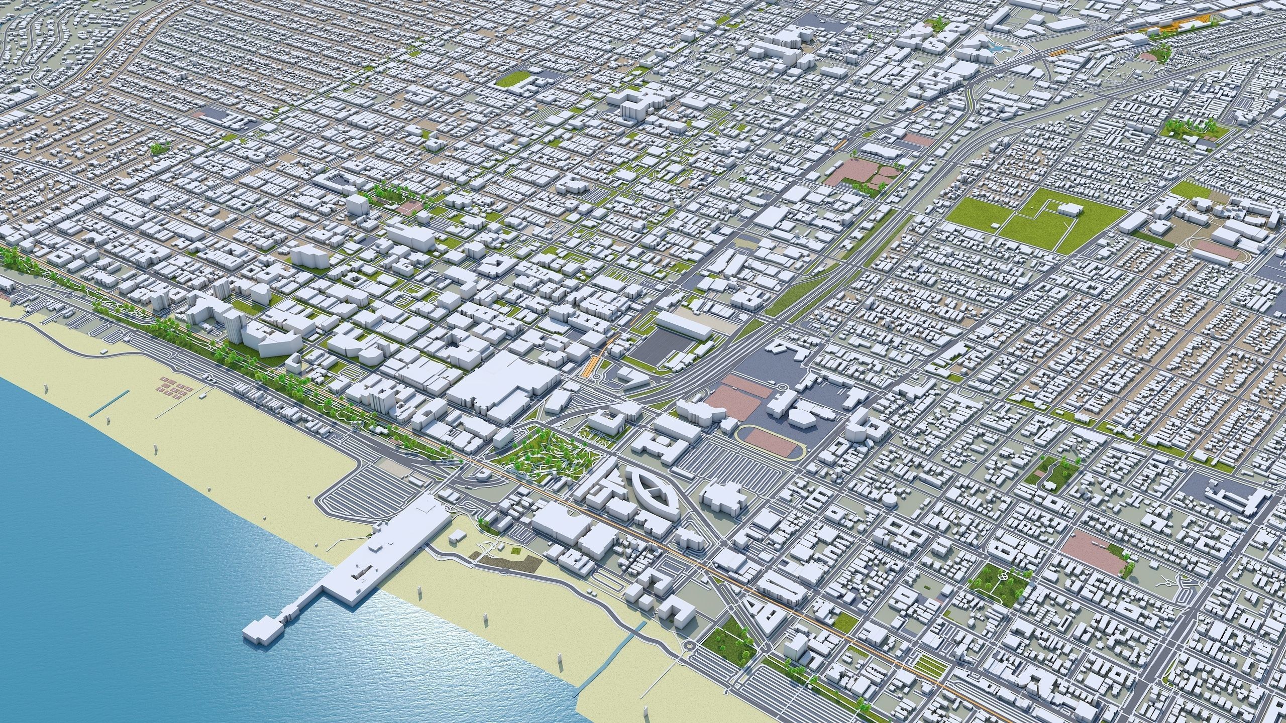 Los Angeles in California USA 95km Low-poly 3D model_17