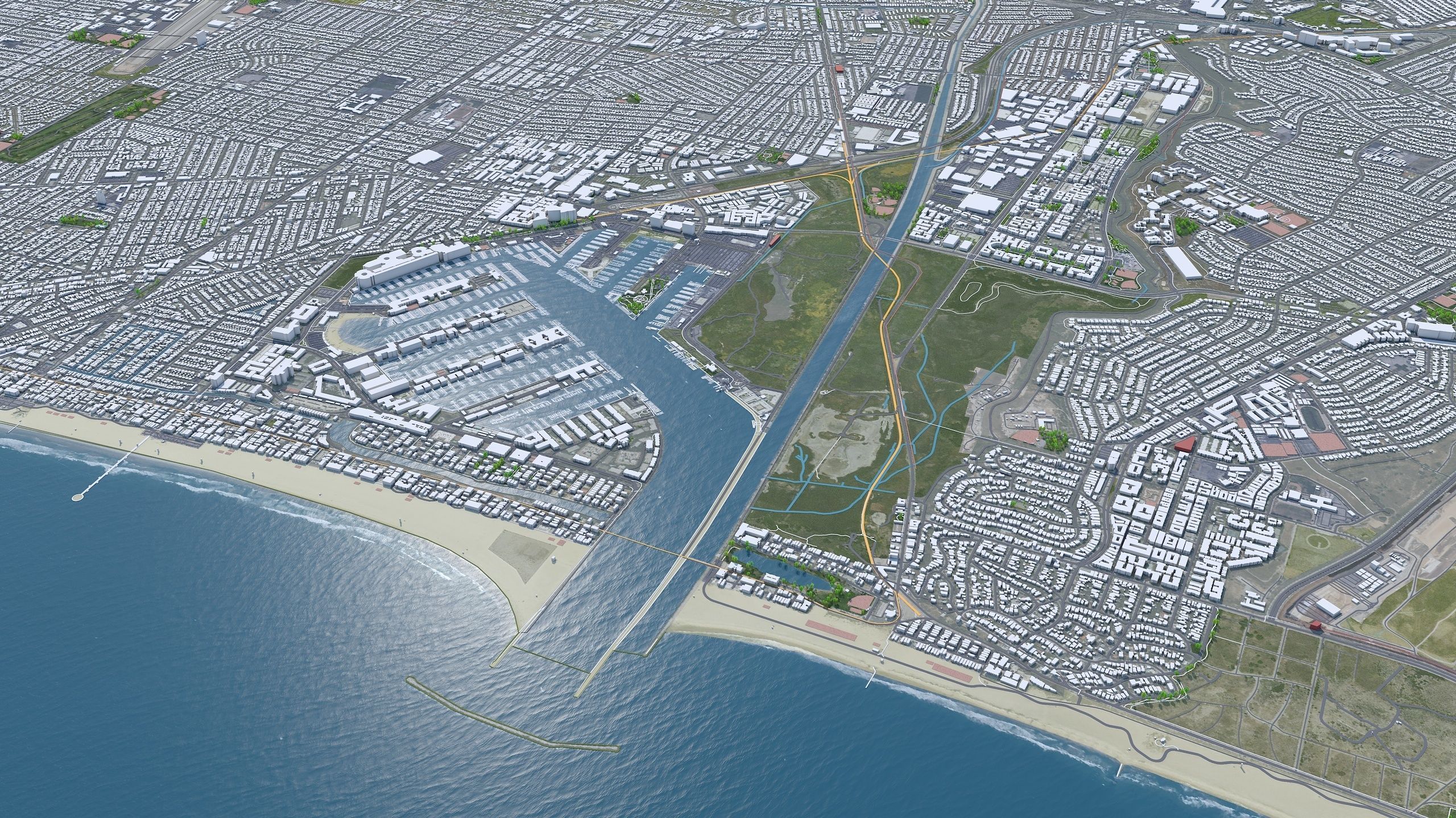 Los Angeles in California USA 95km Low-poly 3D model_7
