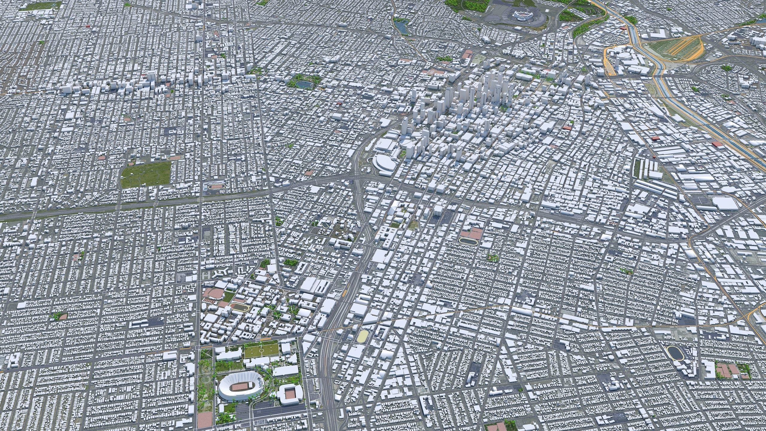 Los Angeles in California USA 95km Low-poly 3D model_3