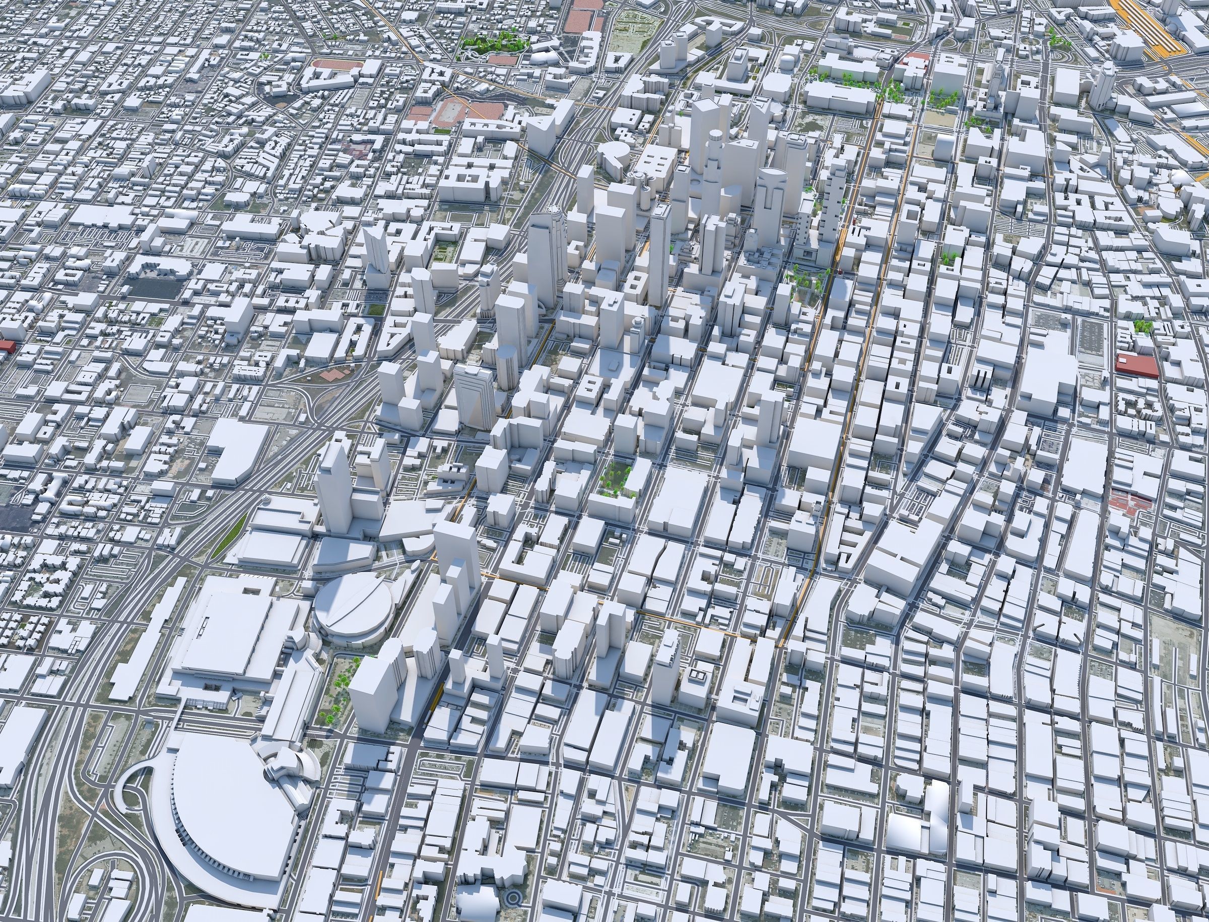 Los Angeles in California USA 95km Low-poly 3D model_44
