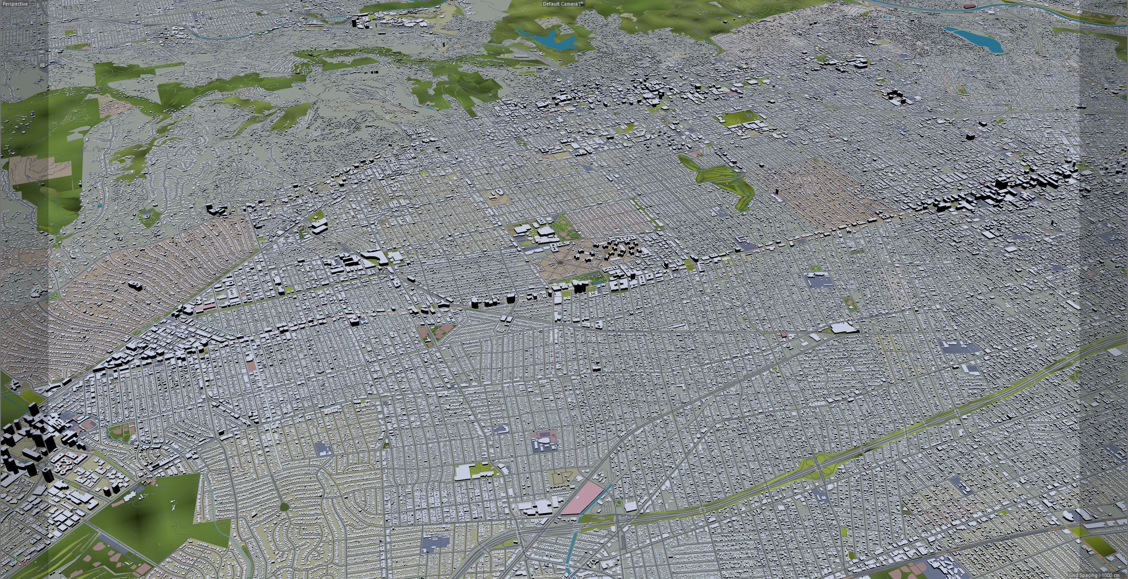 Los Angeles in California USA 95km Low-poly 3D model_34
