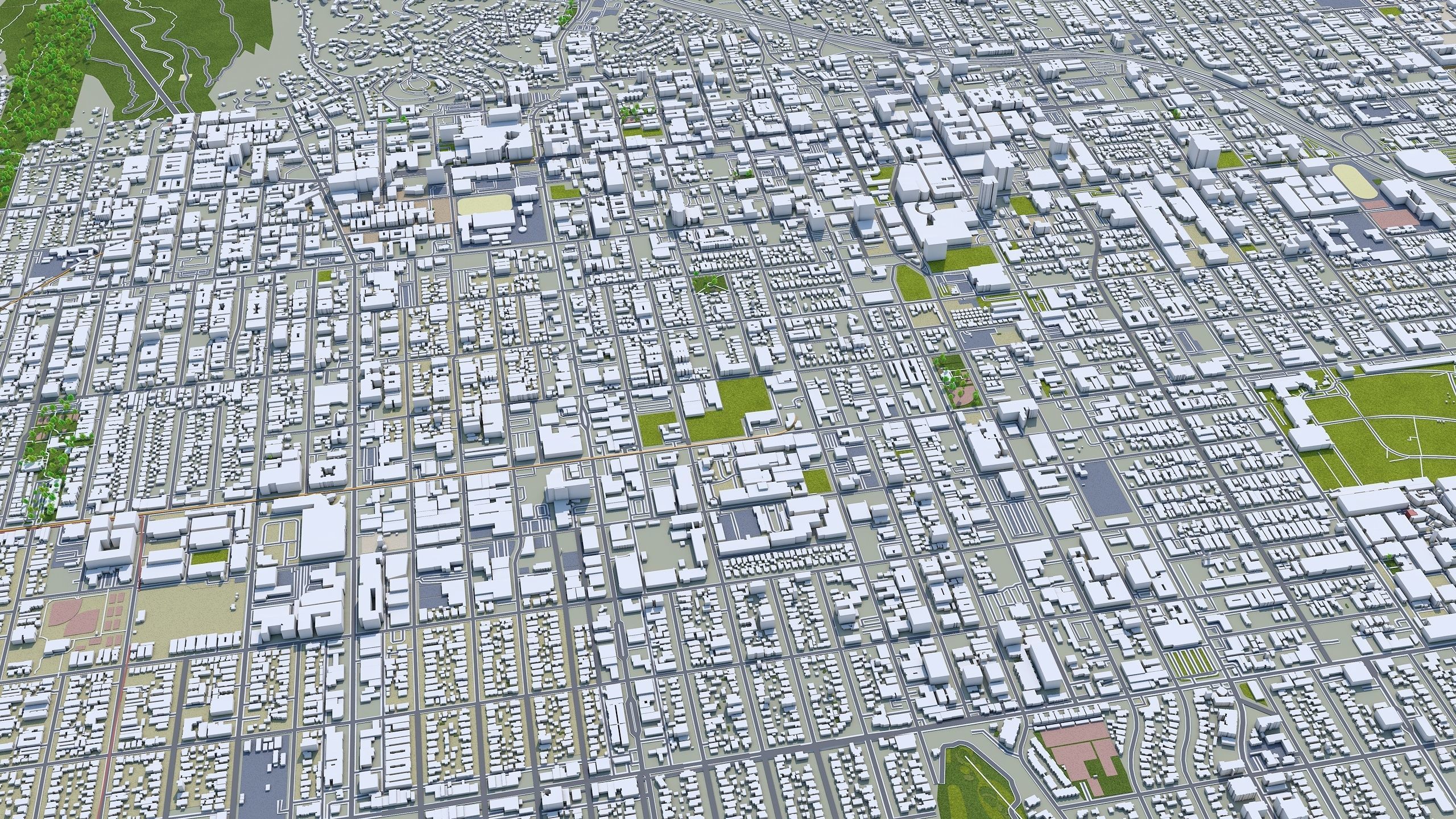 Los Angeles in California USA 95km Low-poly 3D model_13