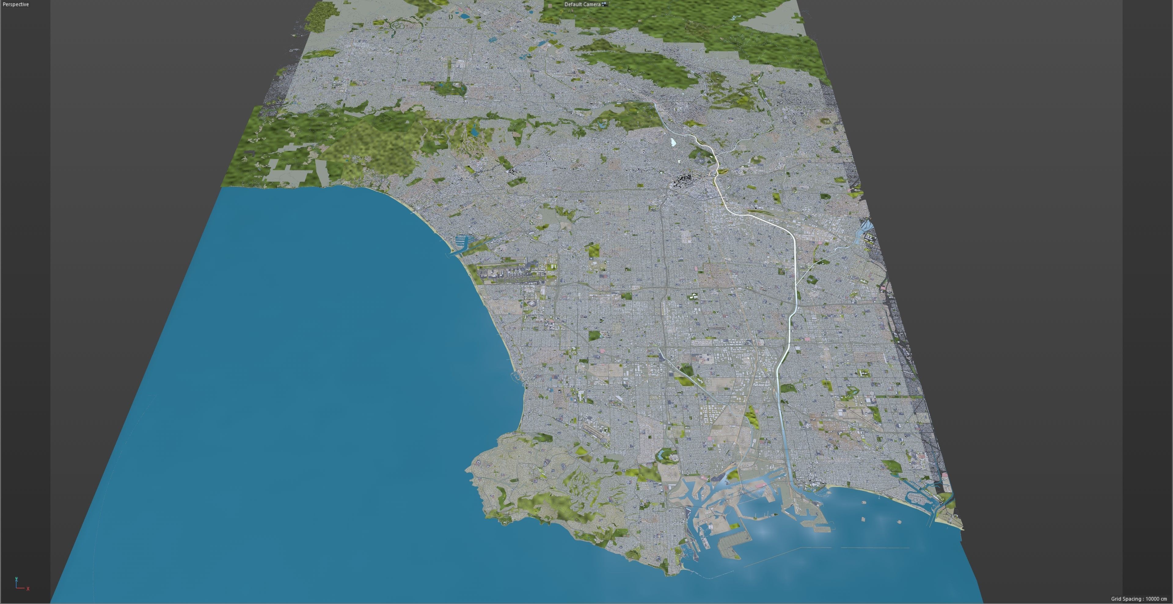 Los Angeles in California USA 95km Low-poly 3D model_30