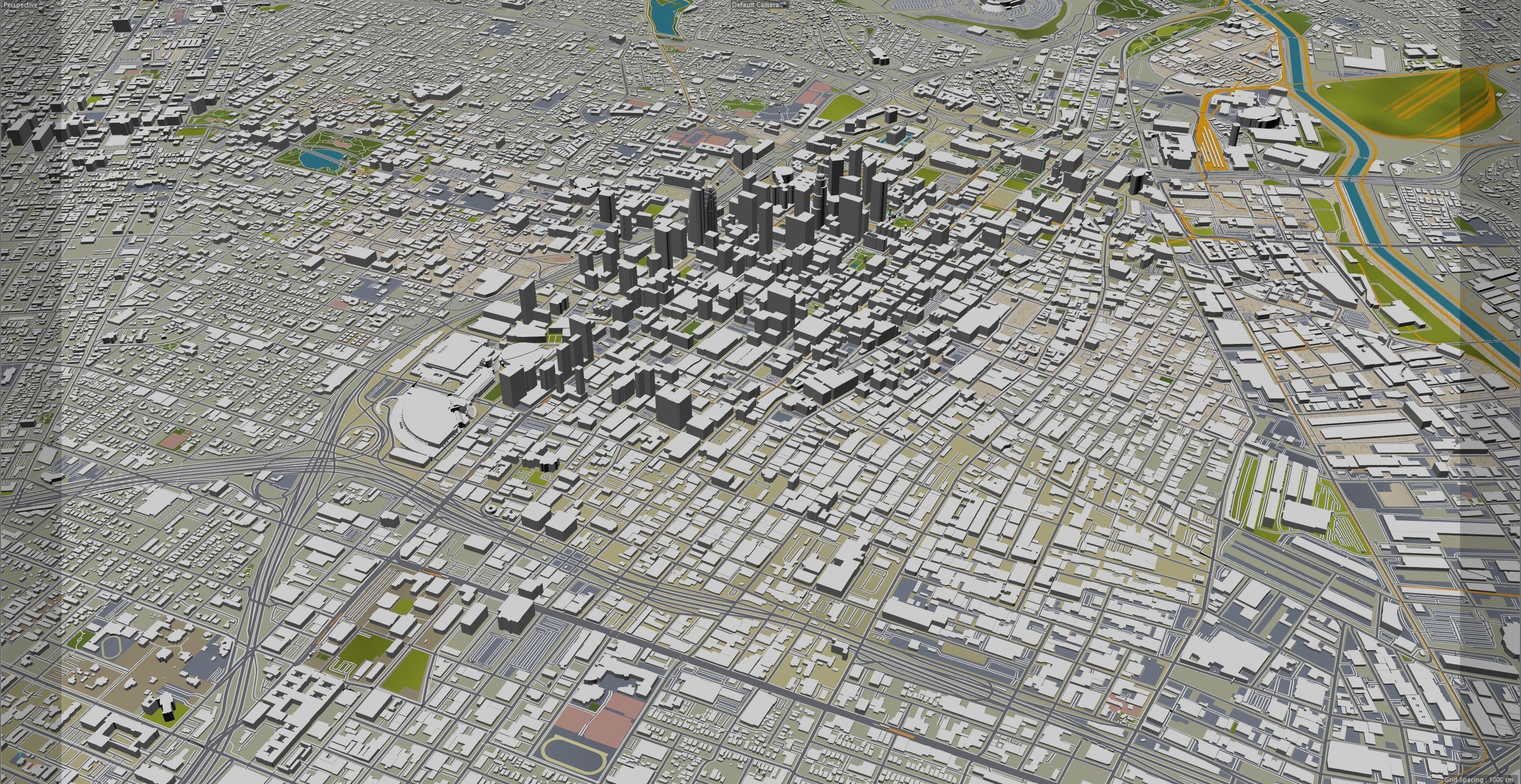 Los Angeles in California USA 95km Low-poly 3D model_38