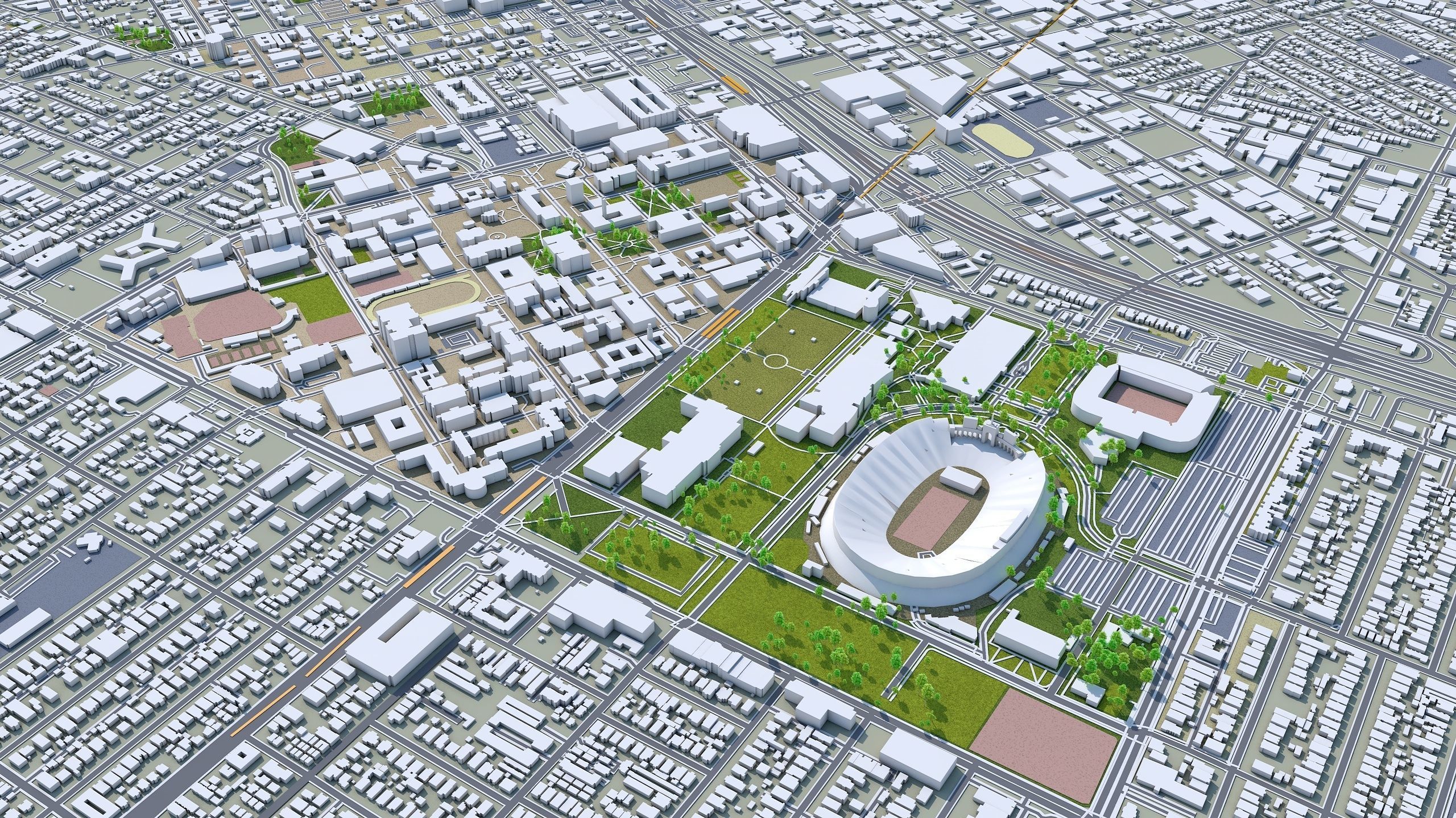 Los Angeles in California USA 95km Low-poly 3D model_11