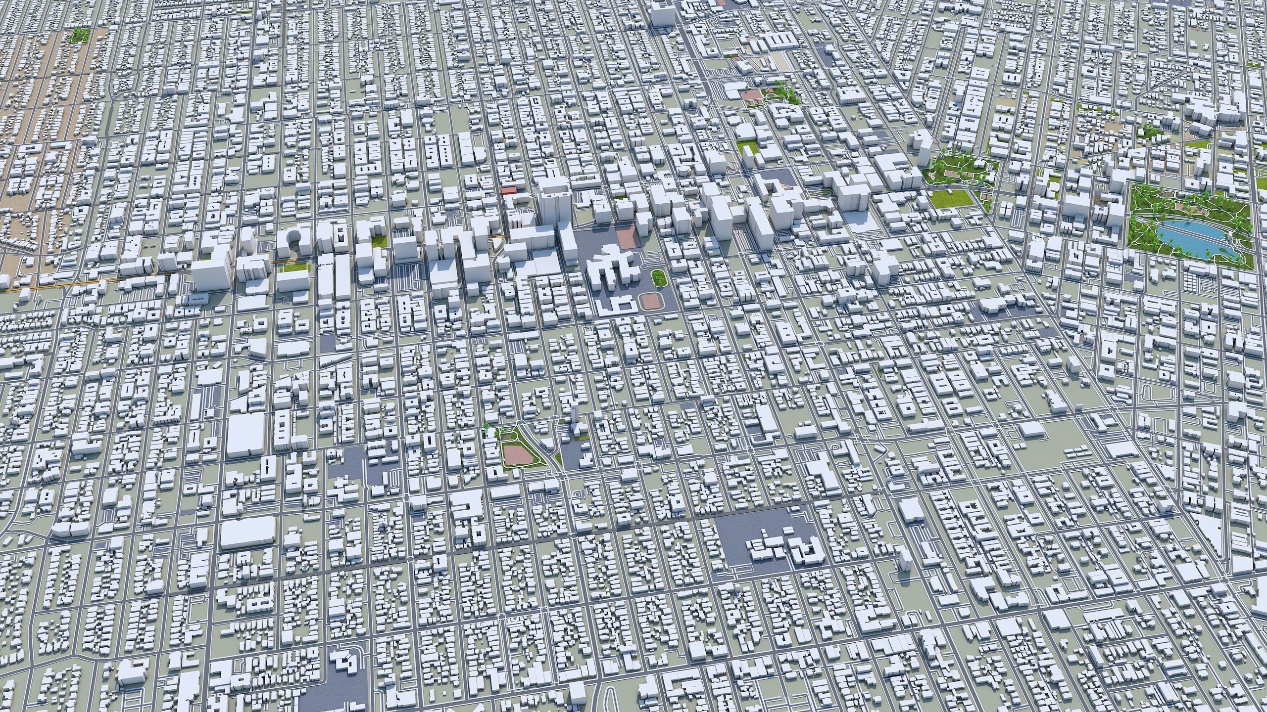 Los Angeles in California USA 95km Low-poly 3D model_12