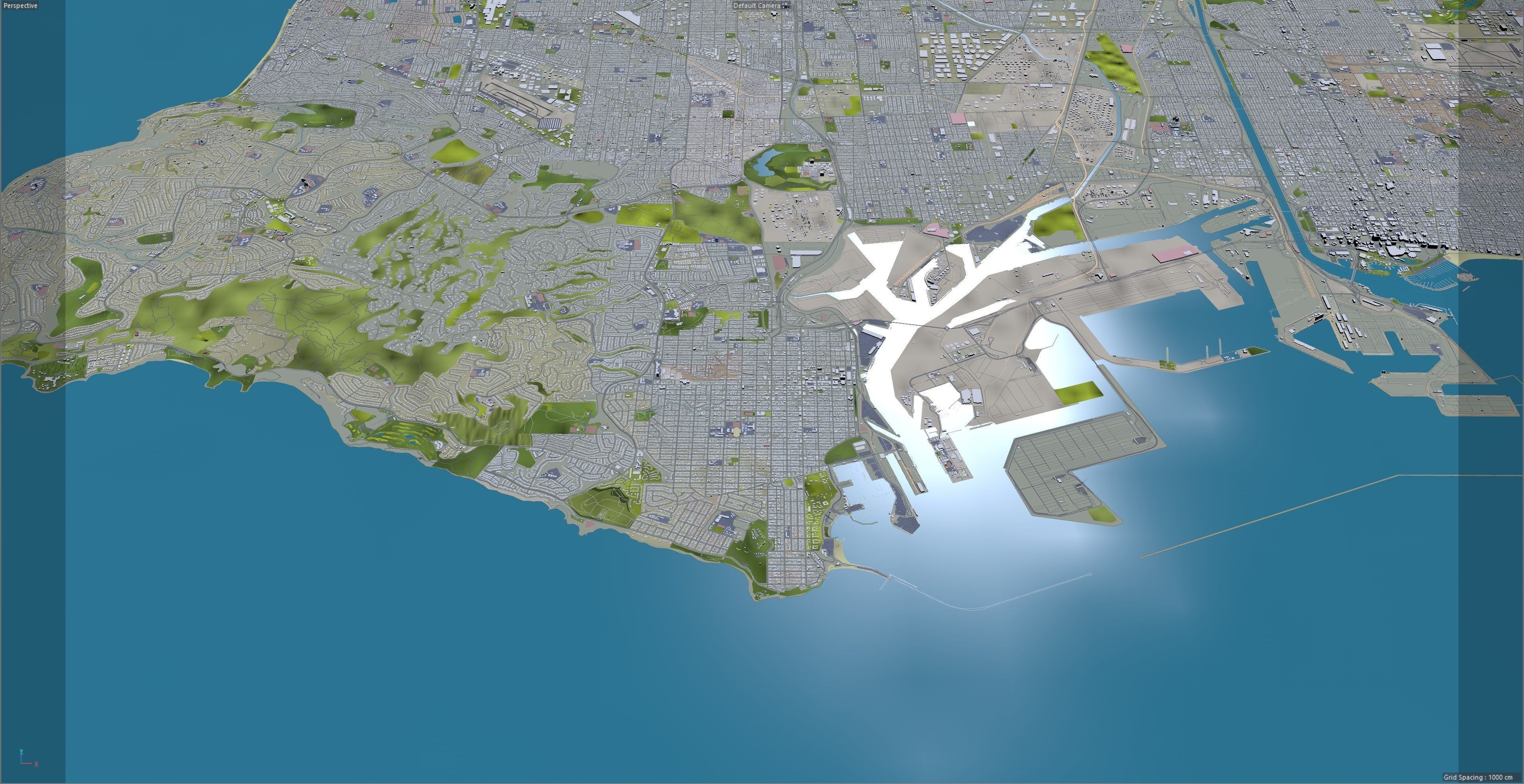 Los Angeles in California USA 95km Low-poly 3D model_31